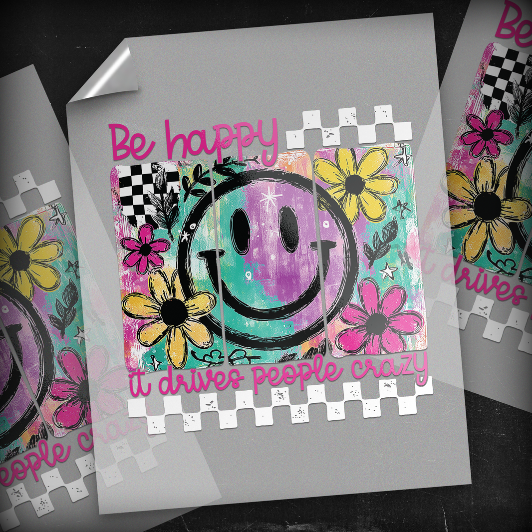 Be Happy Smiley - DTF Transfer