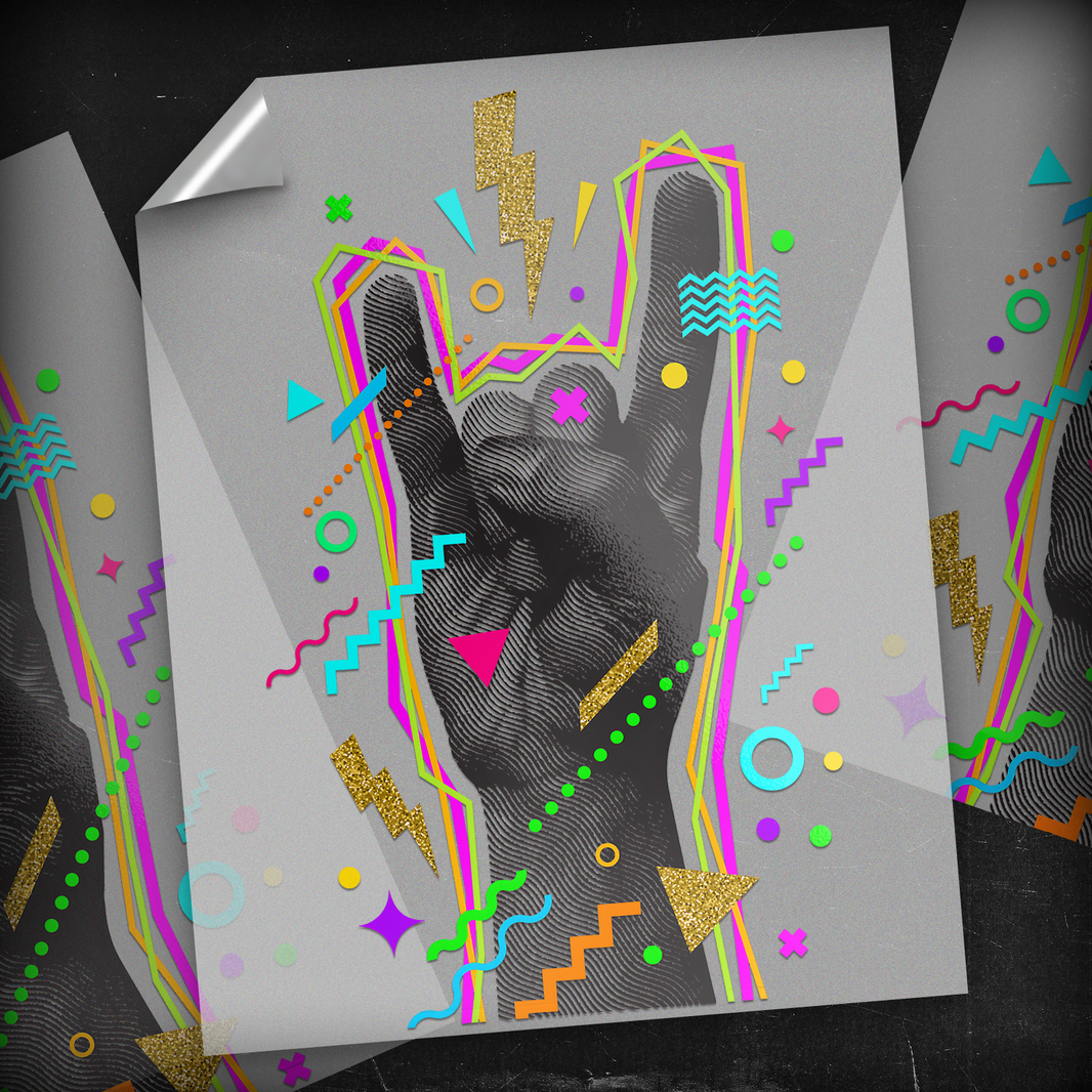 80s Party Rock Horns - DTF Transfer