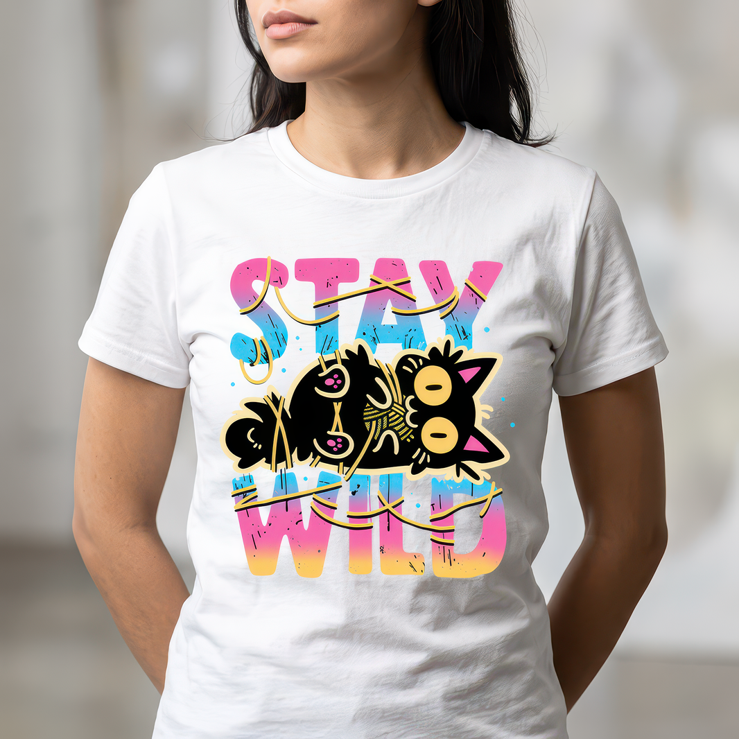 Stay Wild Black Cat - DTF Transfer