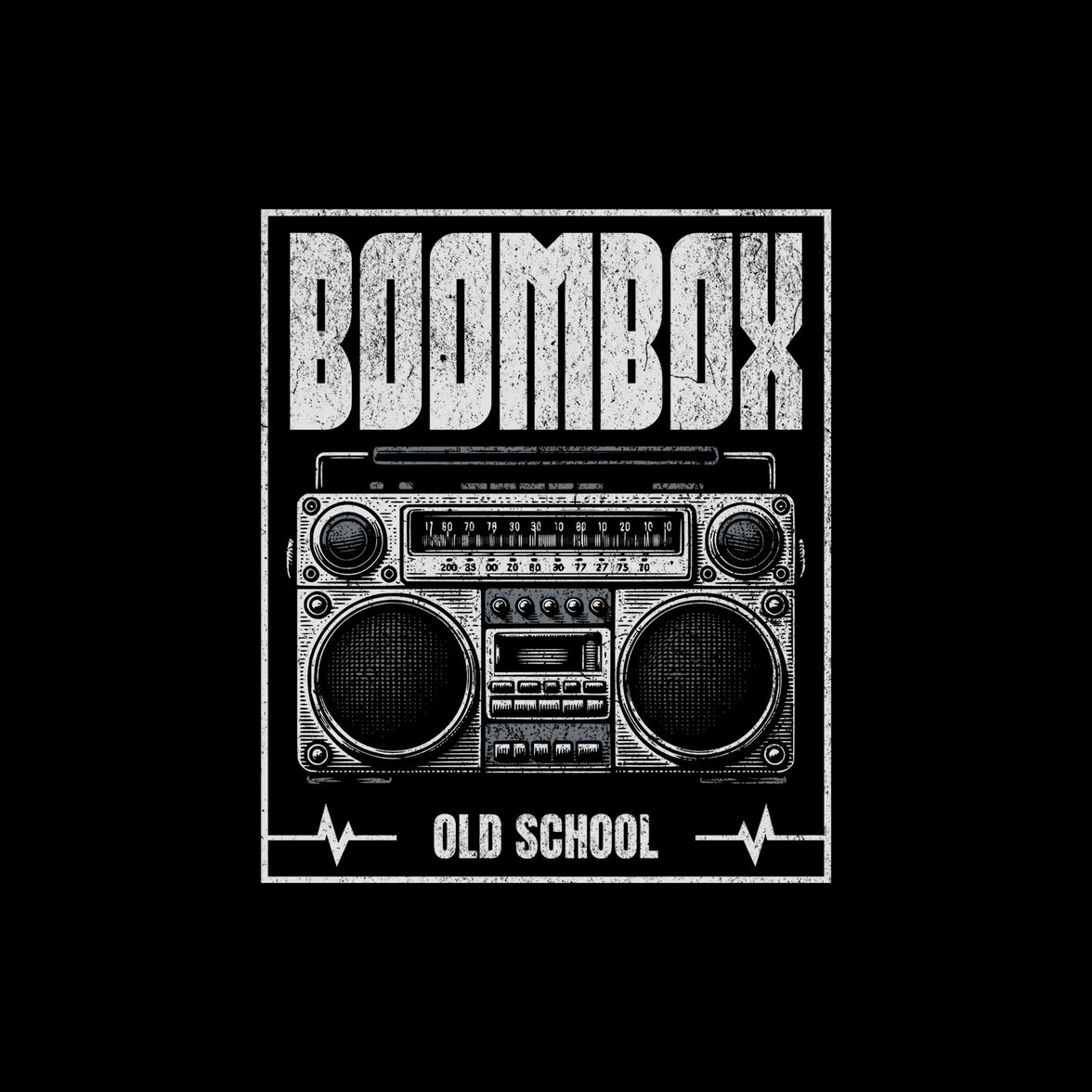 Old School Boombox  - DTF Transfer