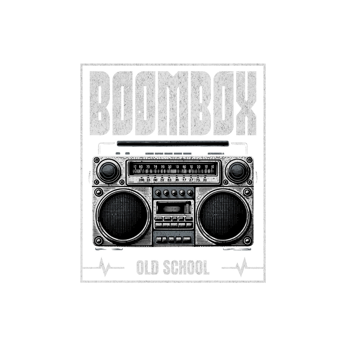 Old School Boombox  - DTF Transfer