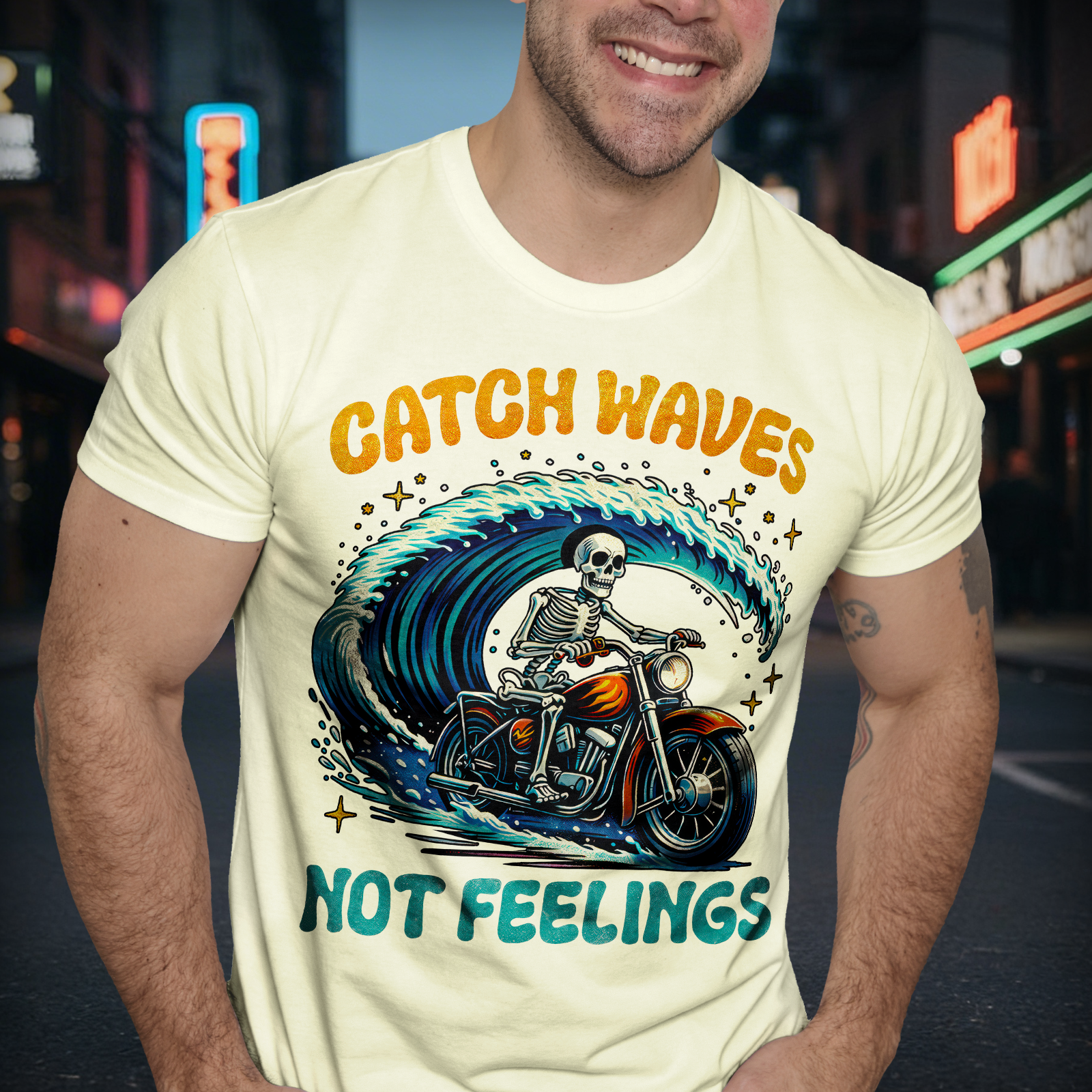 Catch Waves Not Feelings  - DTF Transfer