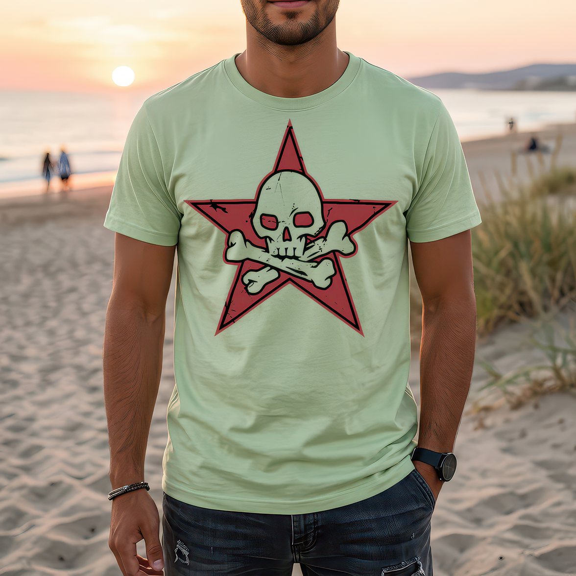 Cross Bones Star - DTF Transfer