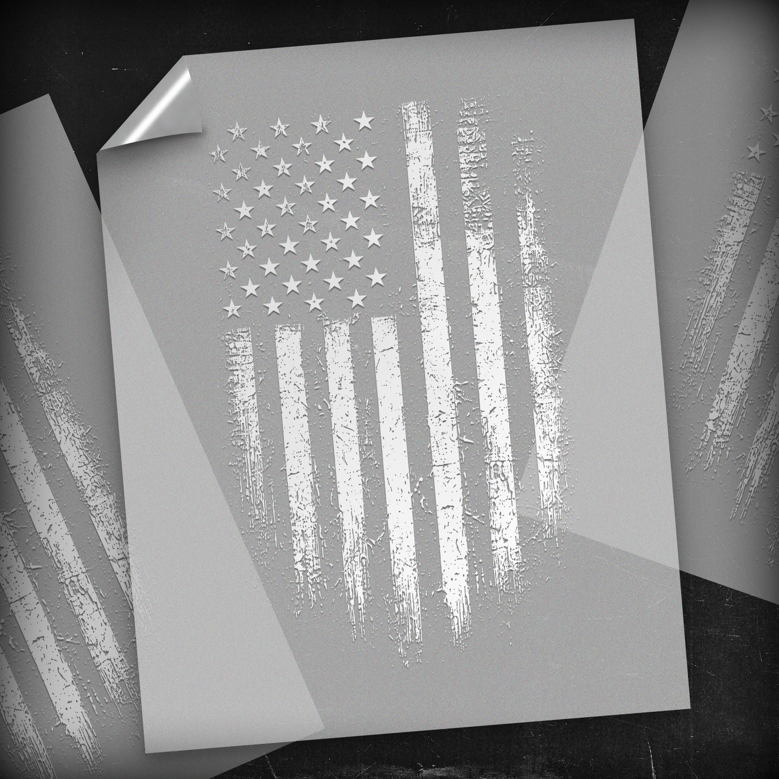 Distressed USA Flag  - DTF Transfer