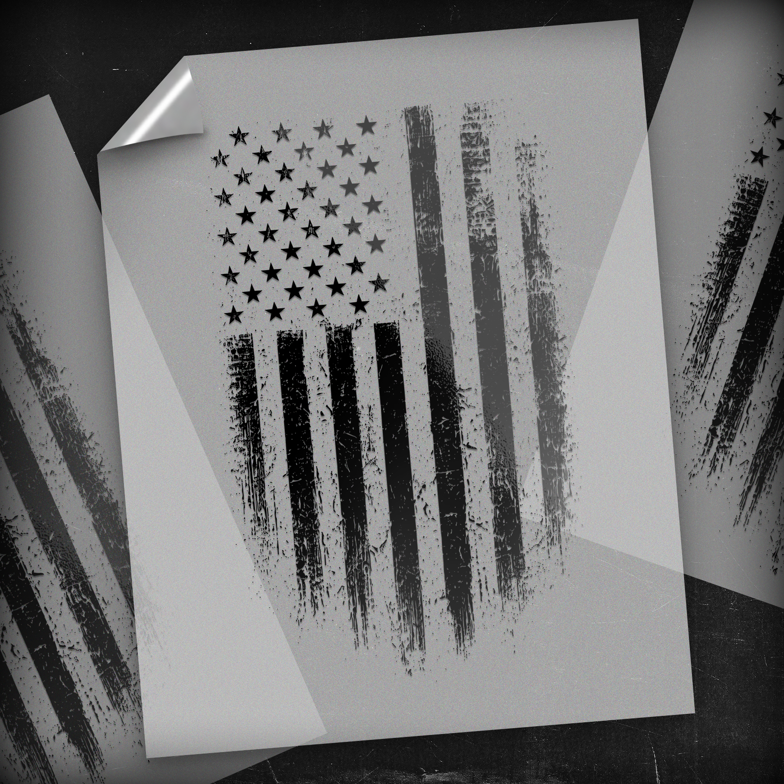 Distressed USA Flag  - DTF Transfer