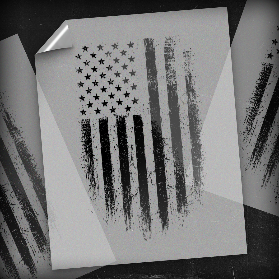 Distressed USA Flag  - DTF Transfer