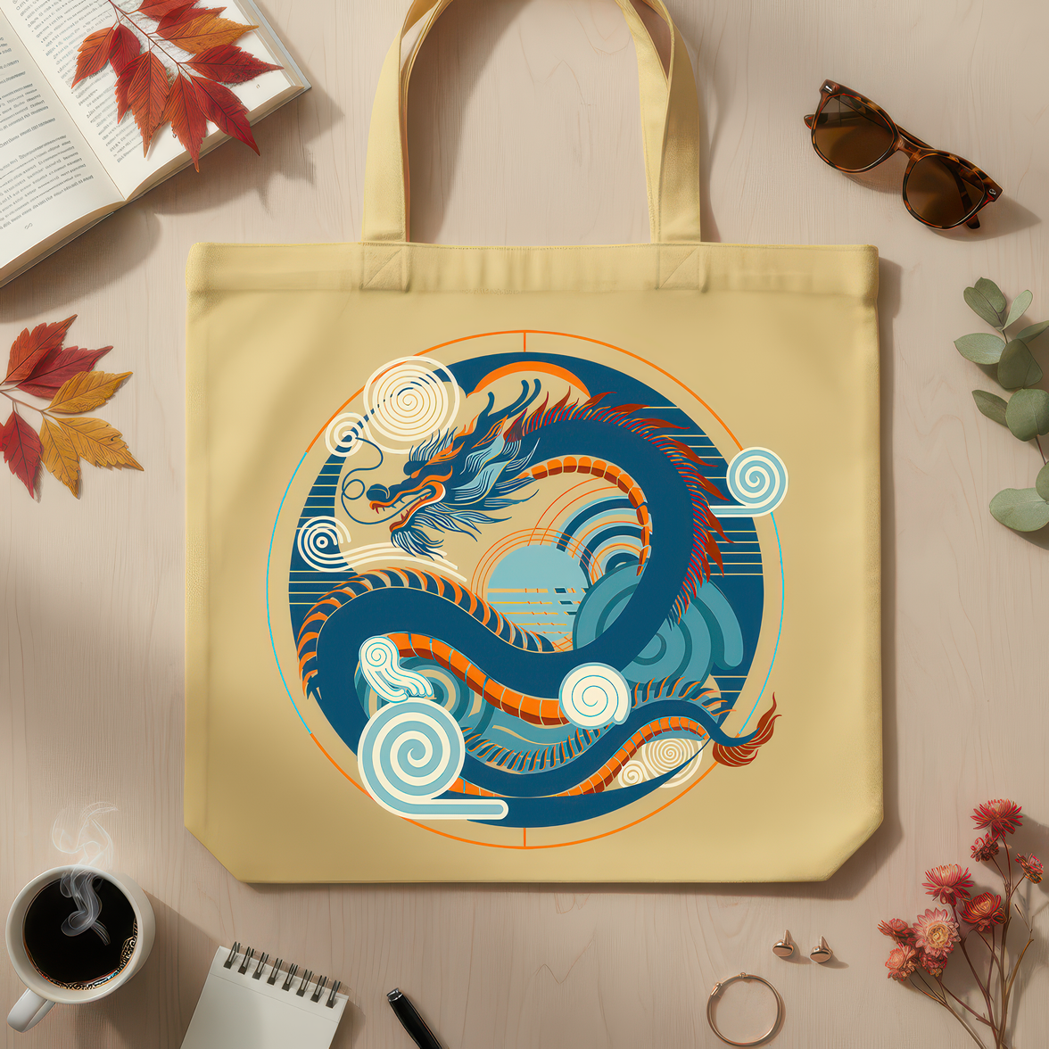 Dragon Minimalist Round - DTF Transfer