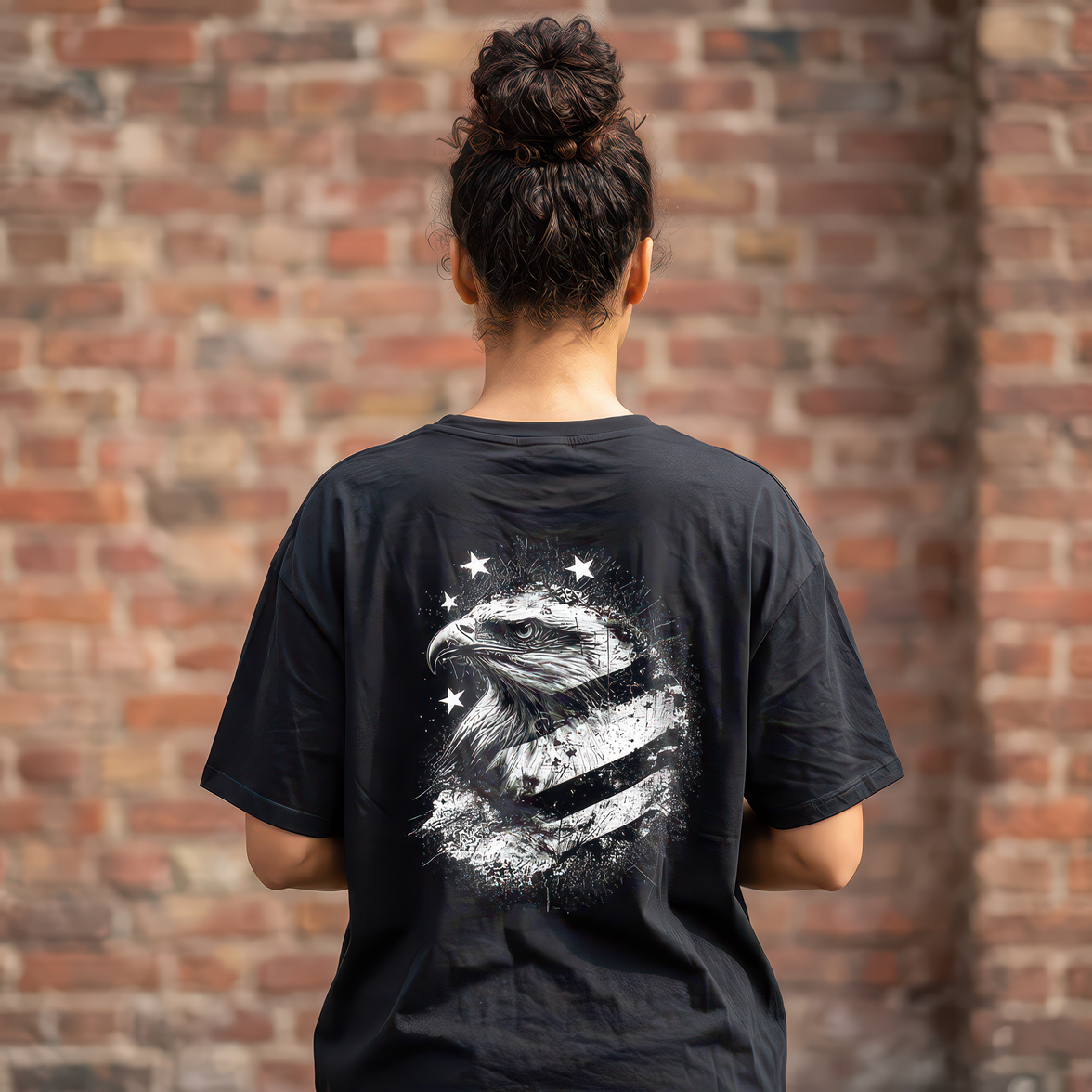 Patriotic American Flag Eagle - DTF Transfer