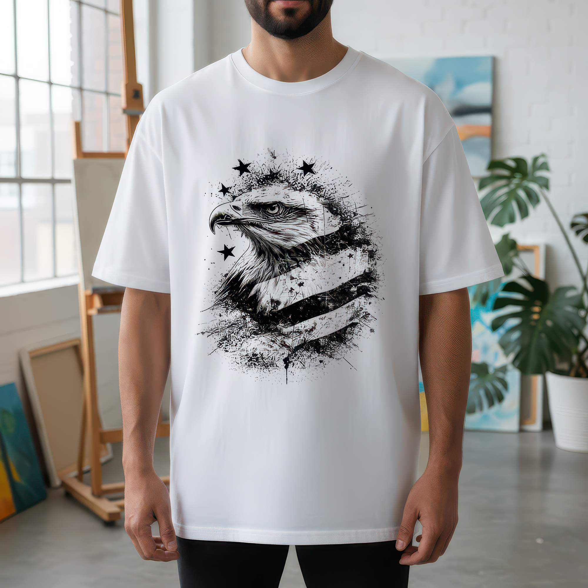 Patriotic American Flag Eagle - DTF Transfer