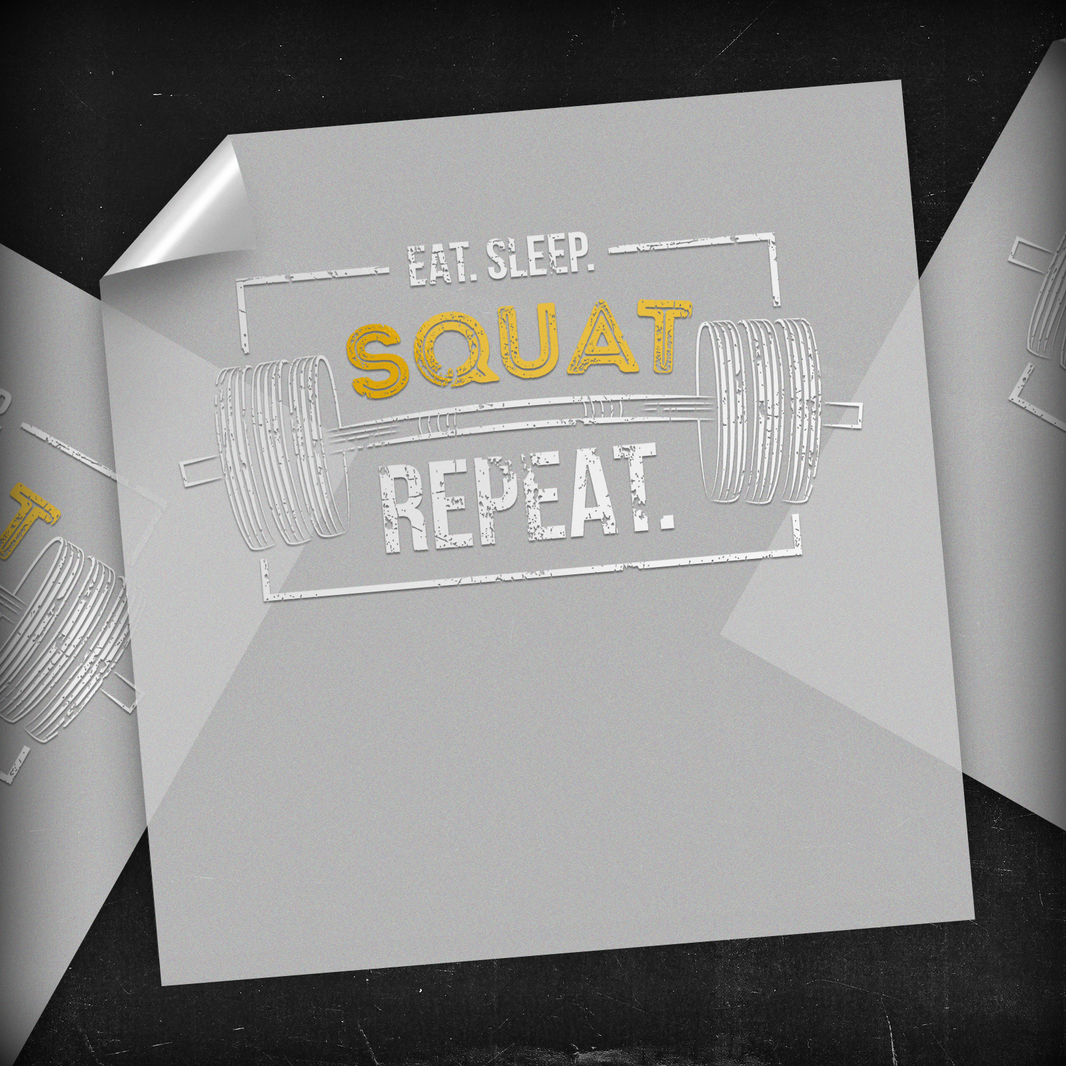 Eat Sleep Squat Repeat  - DTF Transfer