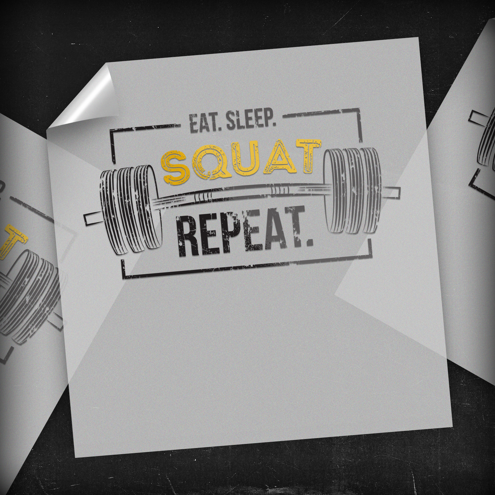 Eat Sleep Squat Repeat  - DTF Transfer