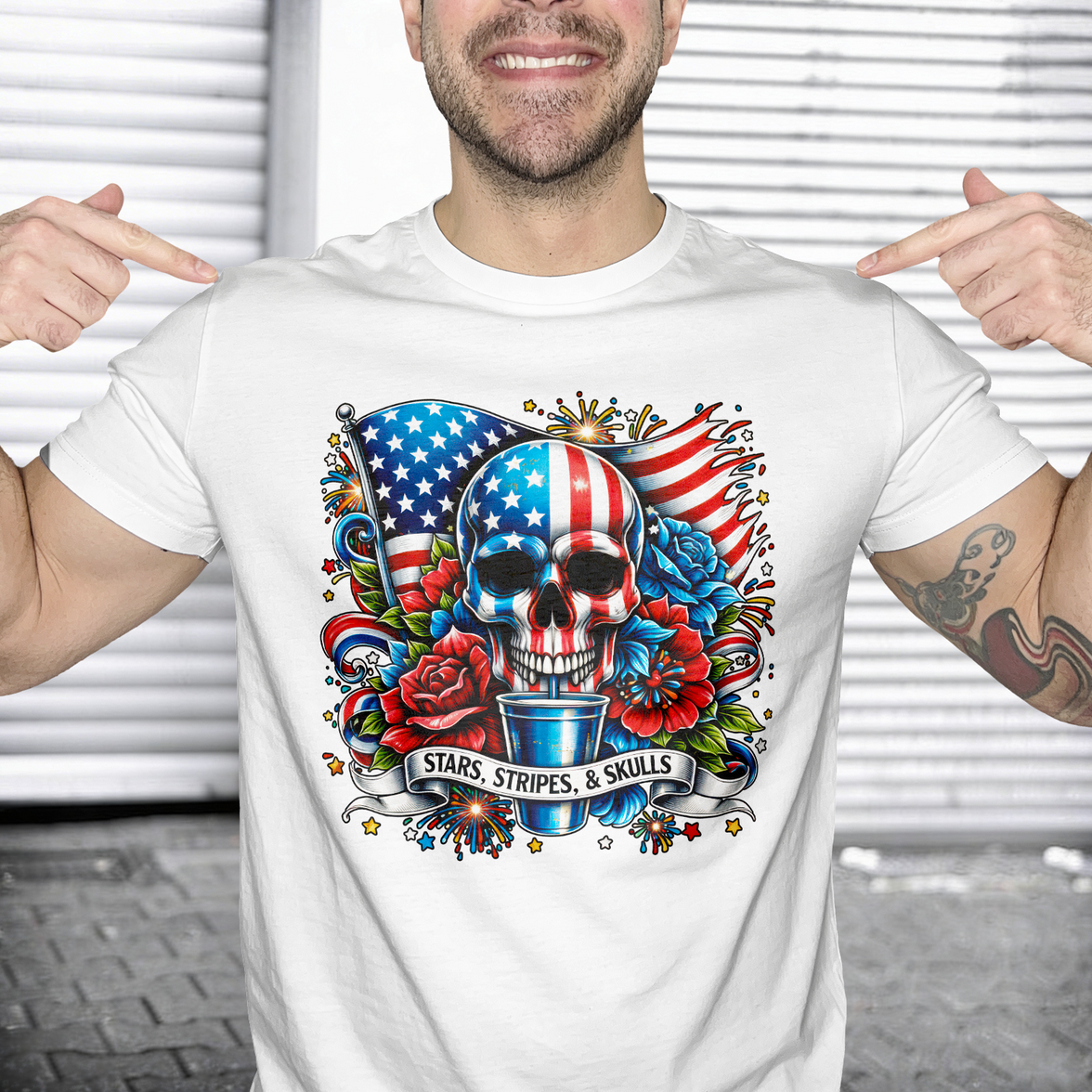 Stars Stripes & Skulls - DTF Transfer
