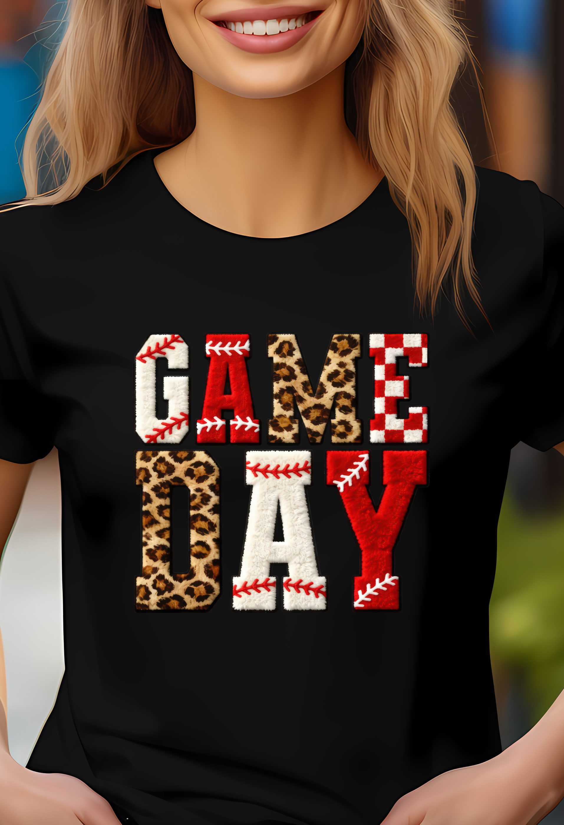 Faux Yarn - Game Day  - DTF Transfer