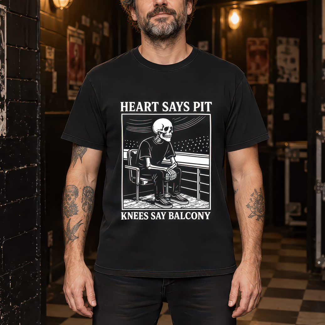 Heart Says Pit Knees Say Balcony - DTF Transfer
