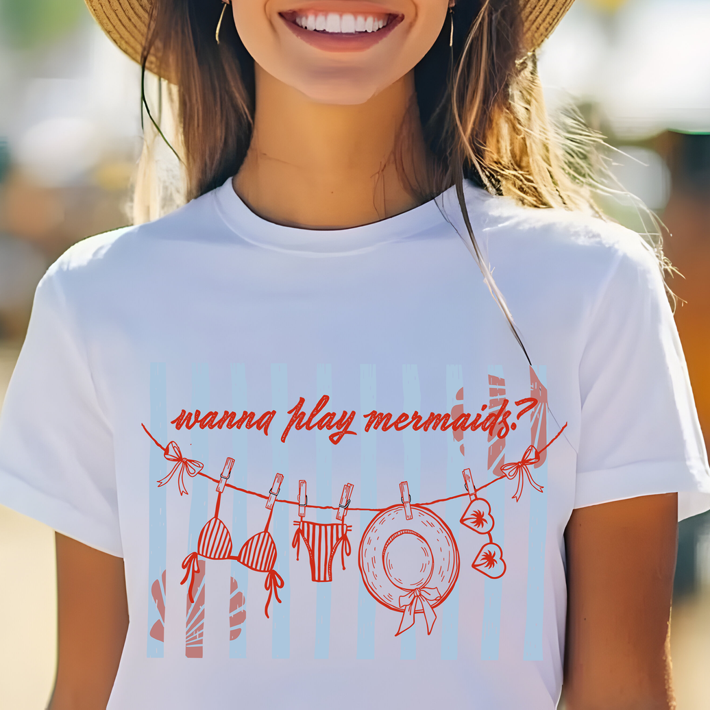 Wanna Play Mermaid  - DTF Transfer
