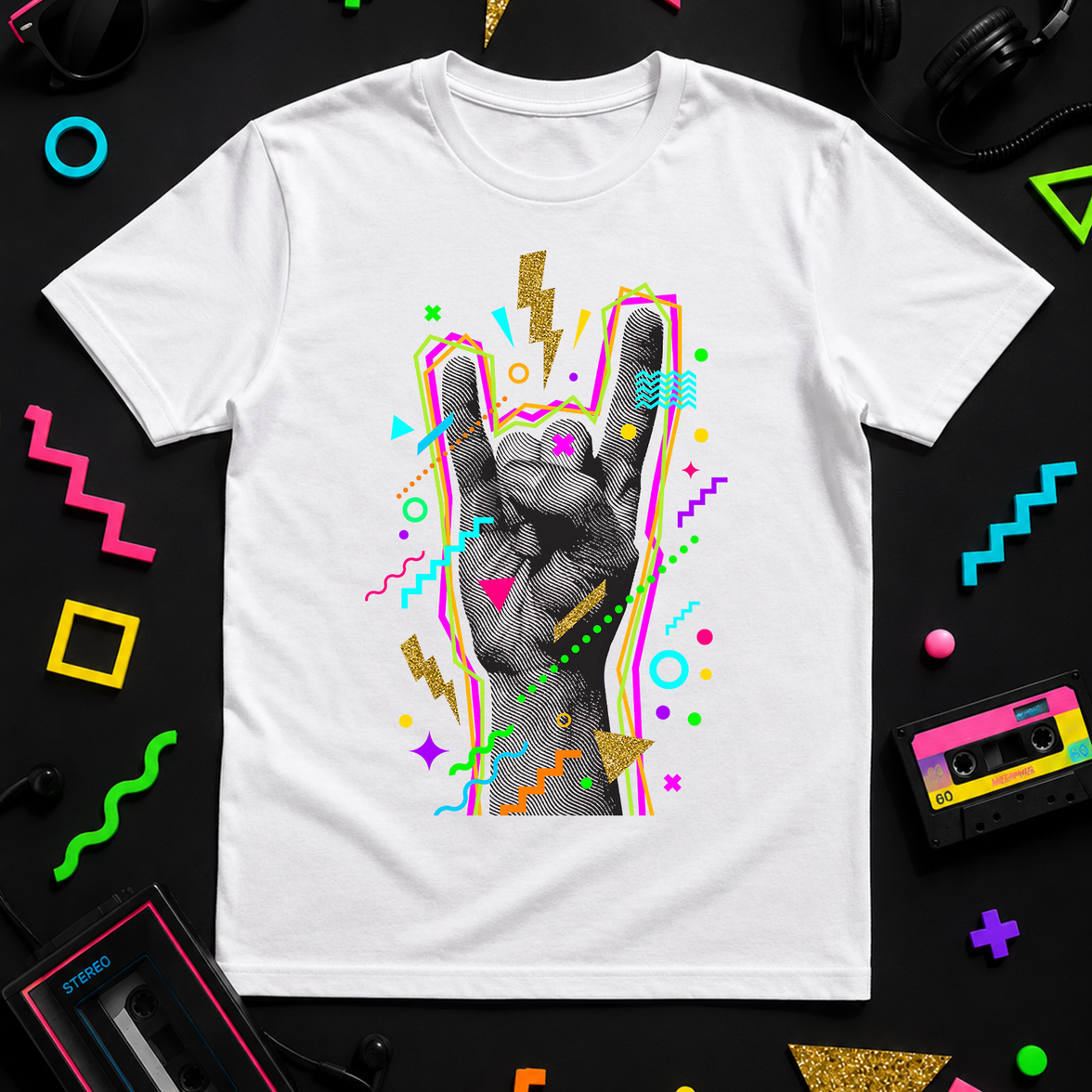 80s Party Rock Horns - DTF Transfer