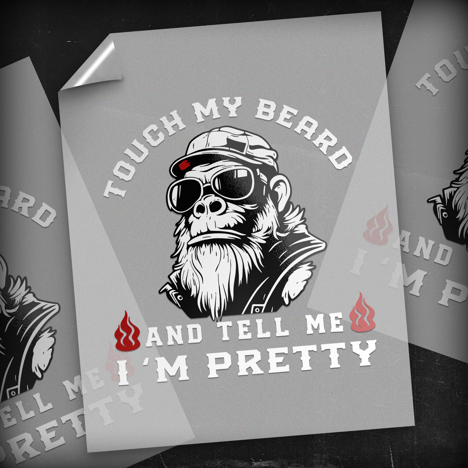 Touch my Beard - DTF Transfer