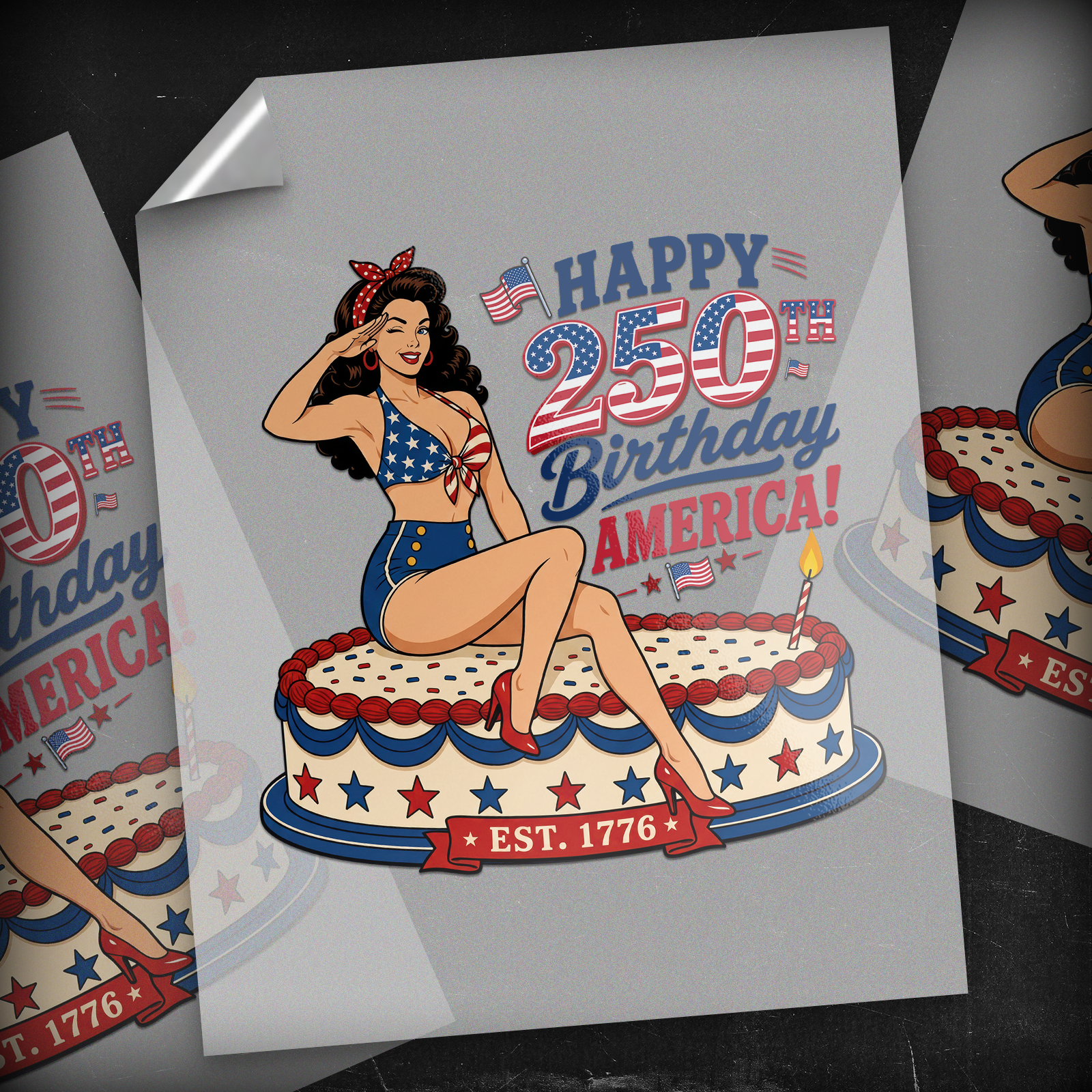 Happy 250th, America - DTF Transfer
