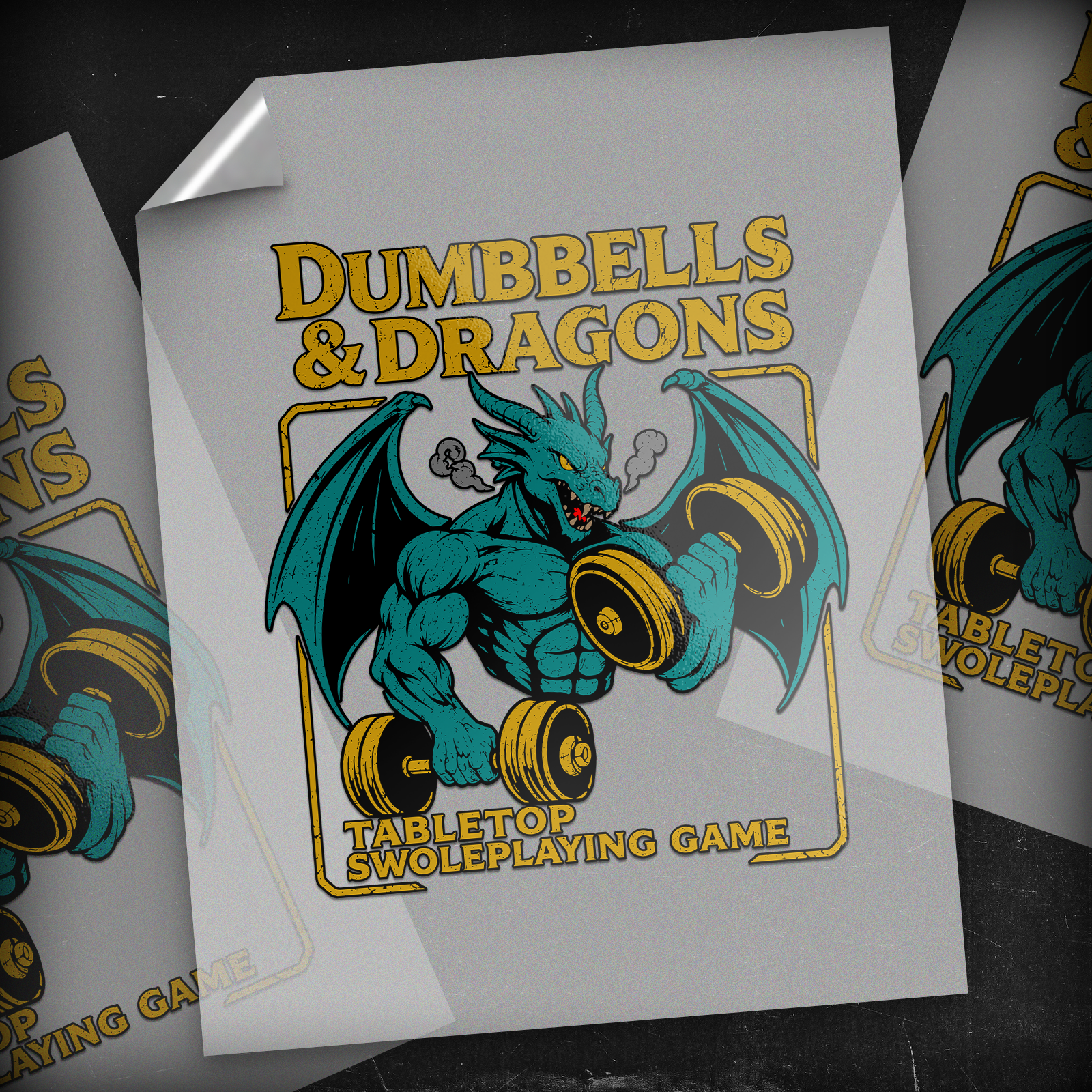 Dumbbells & Dragons - DTF Transfers