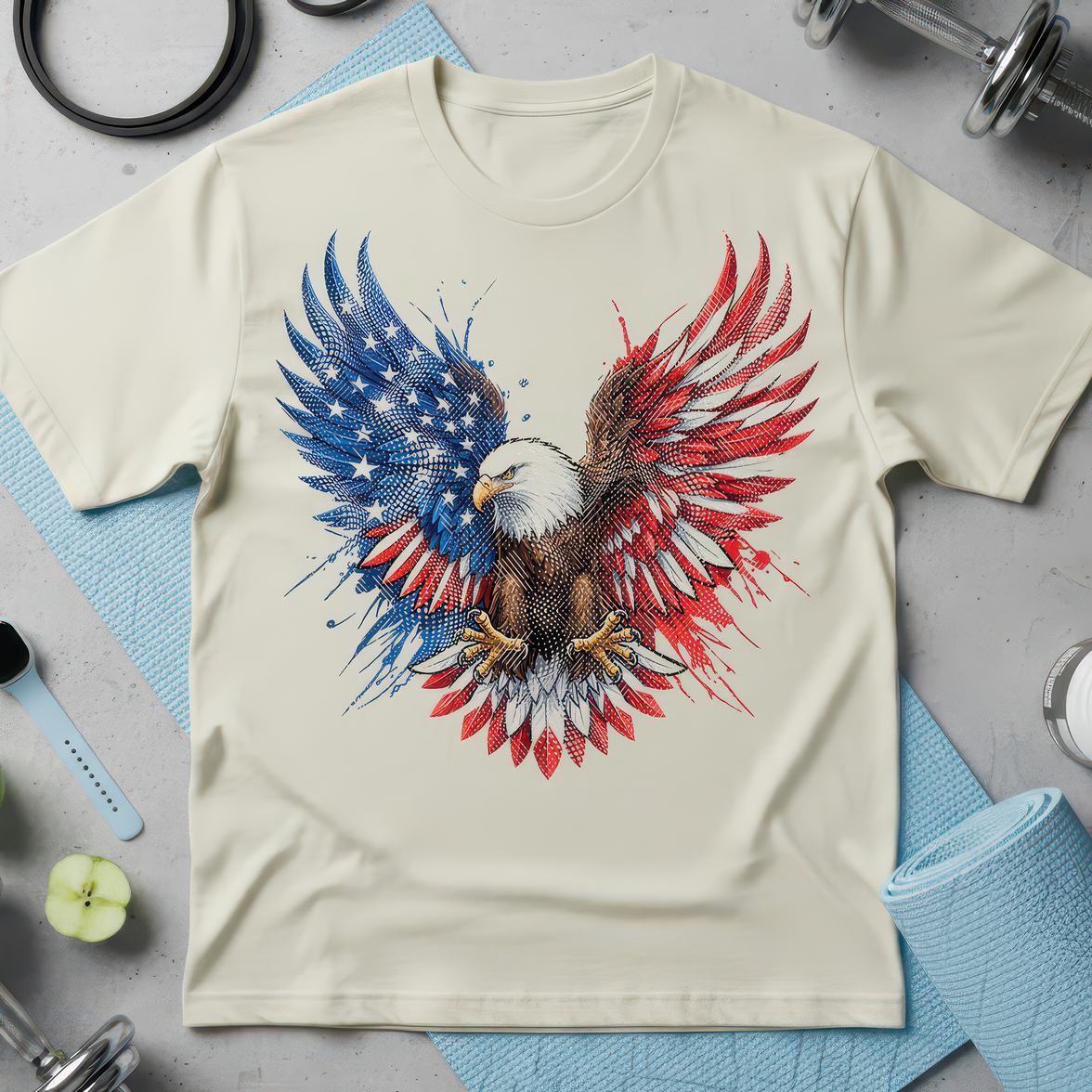 Patriotic American Flag Bald Eagle - DTF Transfer
