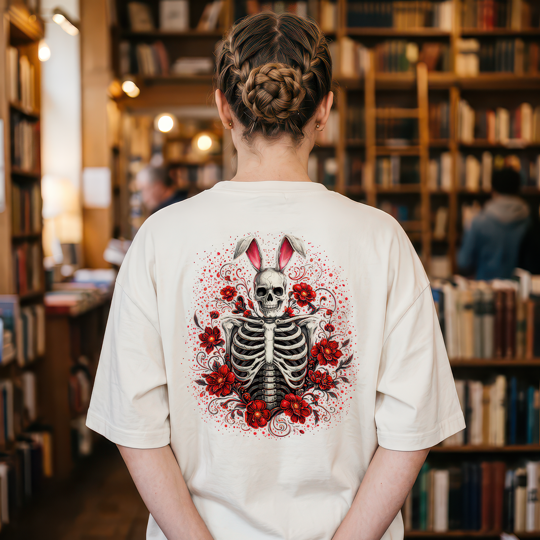 Rib Cage Bunny Red - DTF Transfer