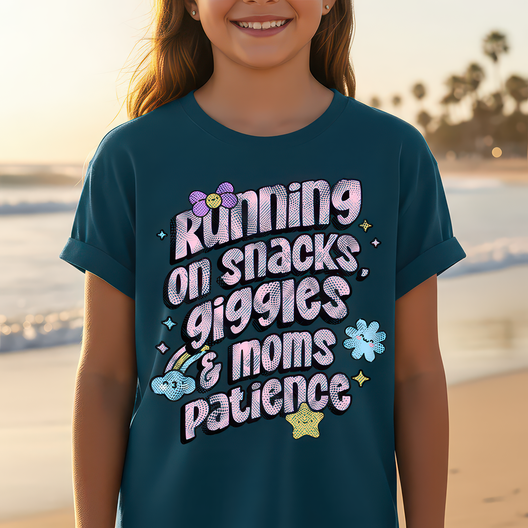 Running on Snacks, Giggles & Mom's Patience - DTF Transfer