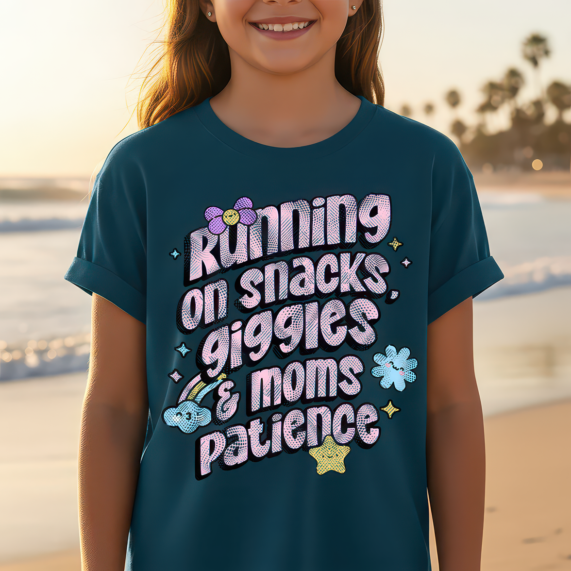 Running on Snacks, Giggles & Mom's Patience - DTF Transfer