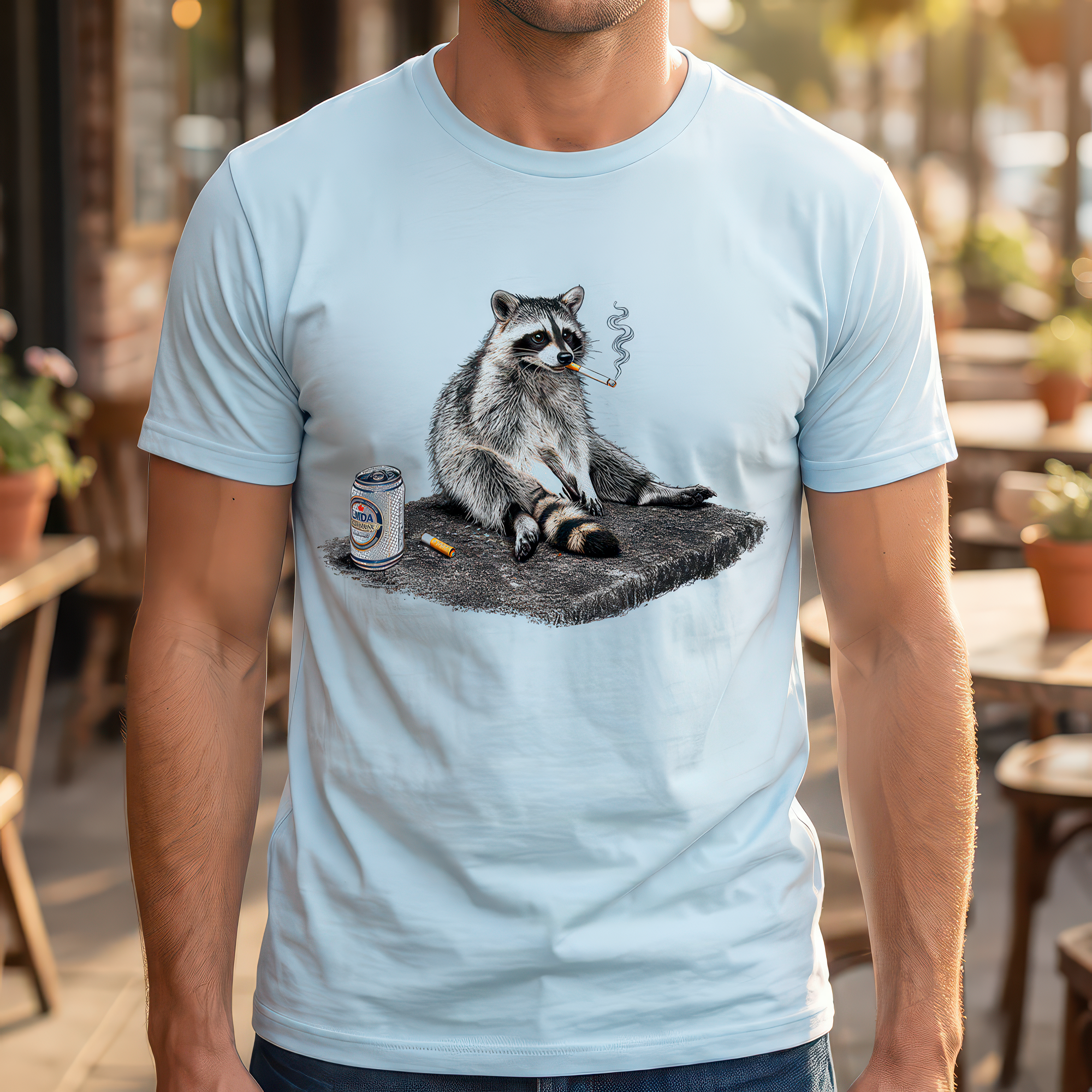 Smoking Raccoon - DTF Transfer