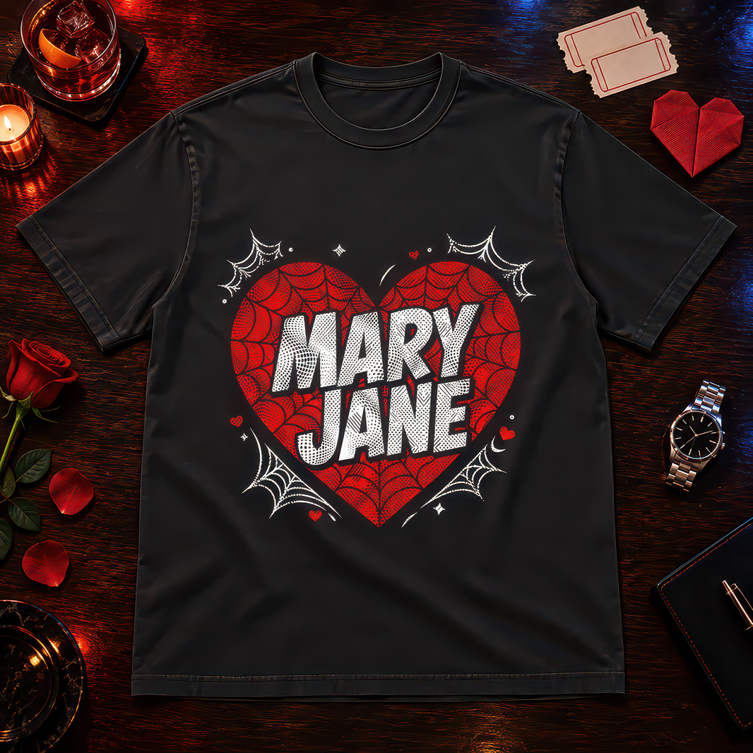 Mary Jane Spider Web Heart - DTF Transfer