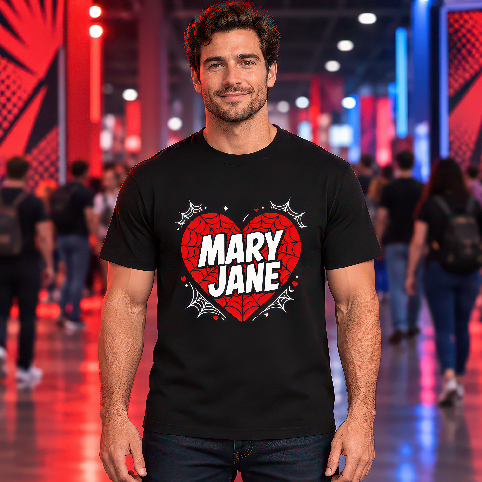 Mary Jane Spider Web Heart - DTF Transfer