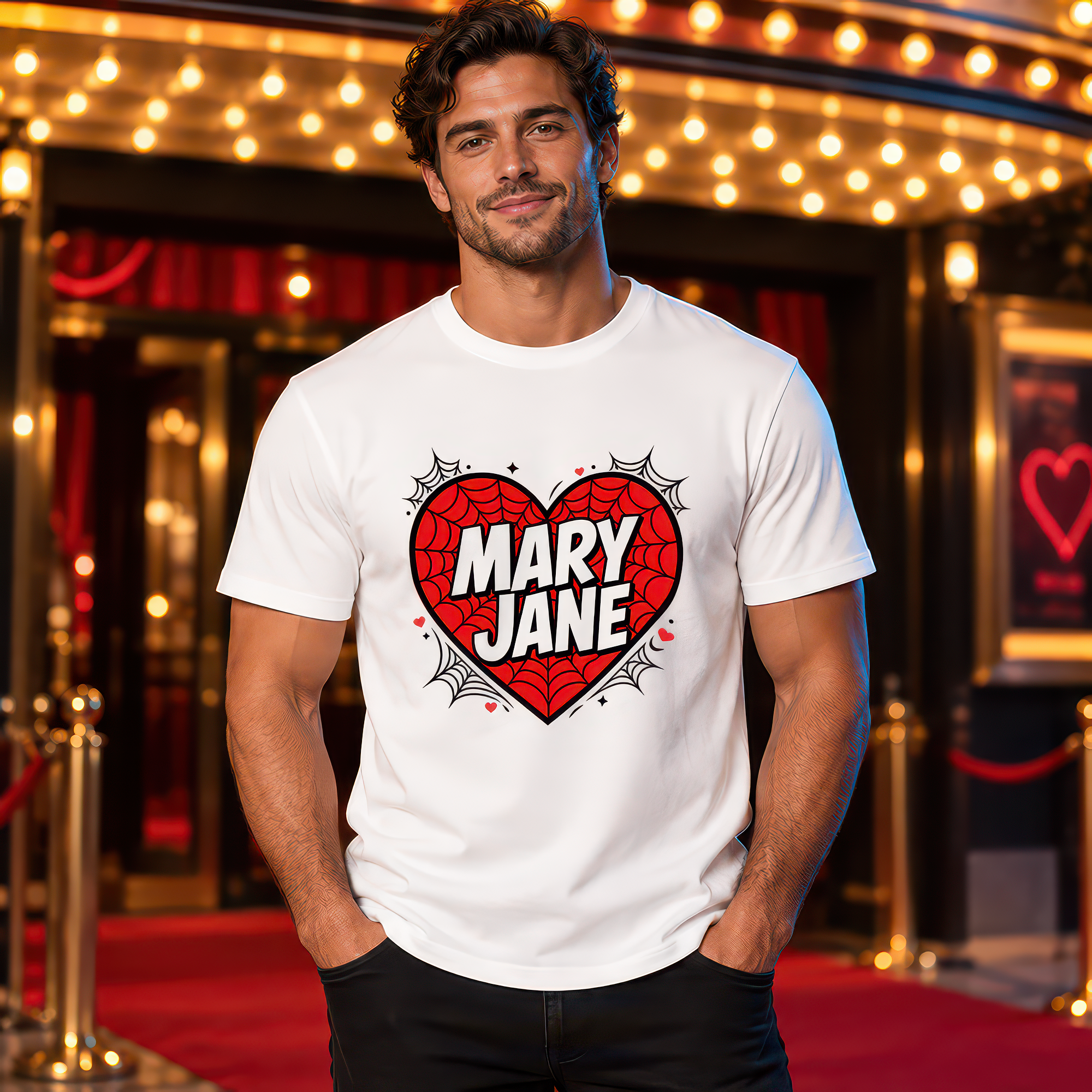 Mary Jane Spider Web Heart - DTF Transfer