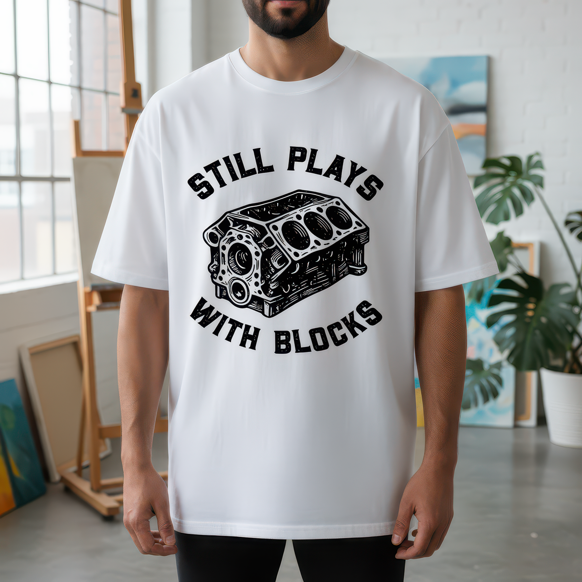 Still Plays With Blocks Engine - DTF Transfer