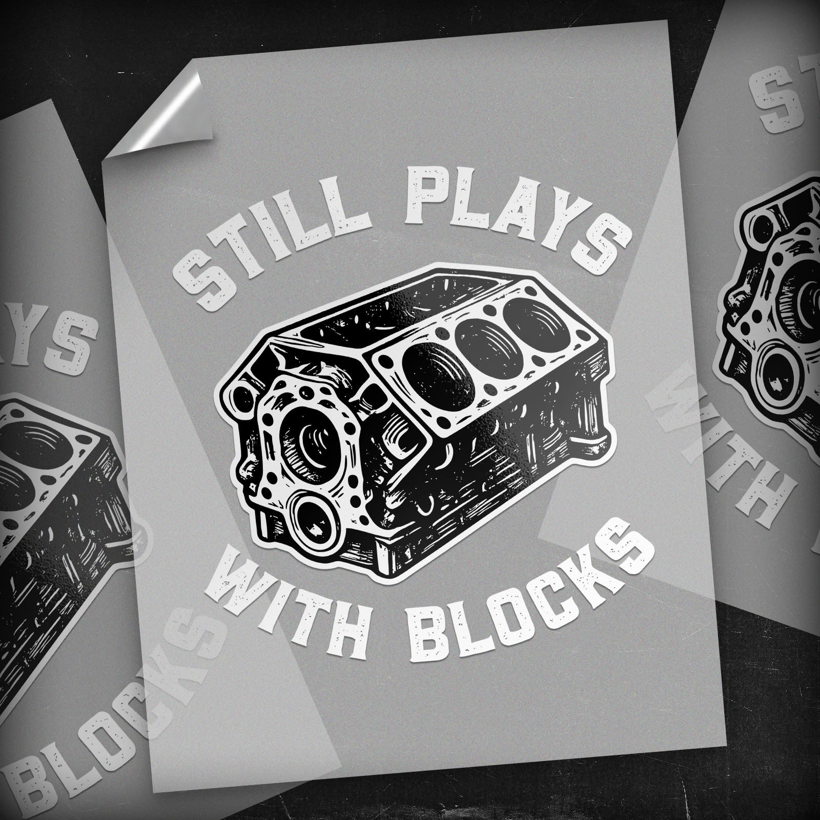 Still Plays With Blocks Engine - DTF Transfer