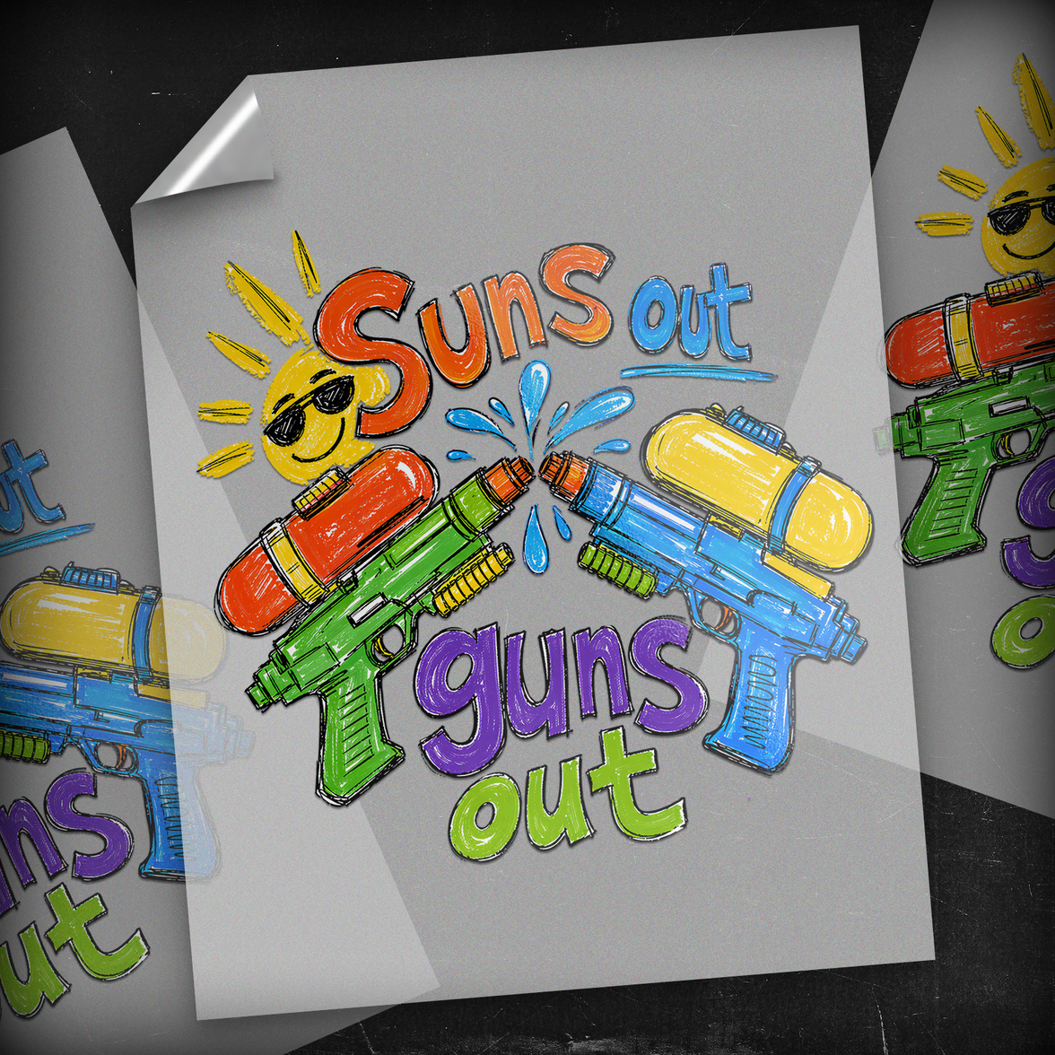 Suns Out Guns Out - DTF Transfer