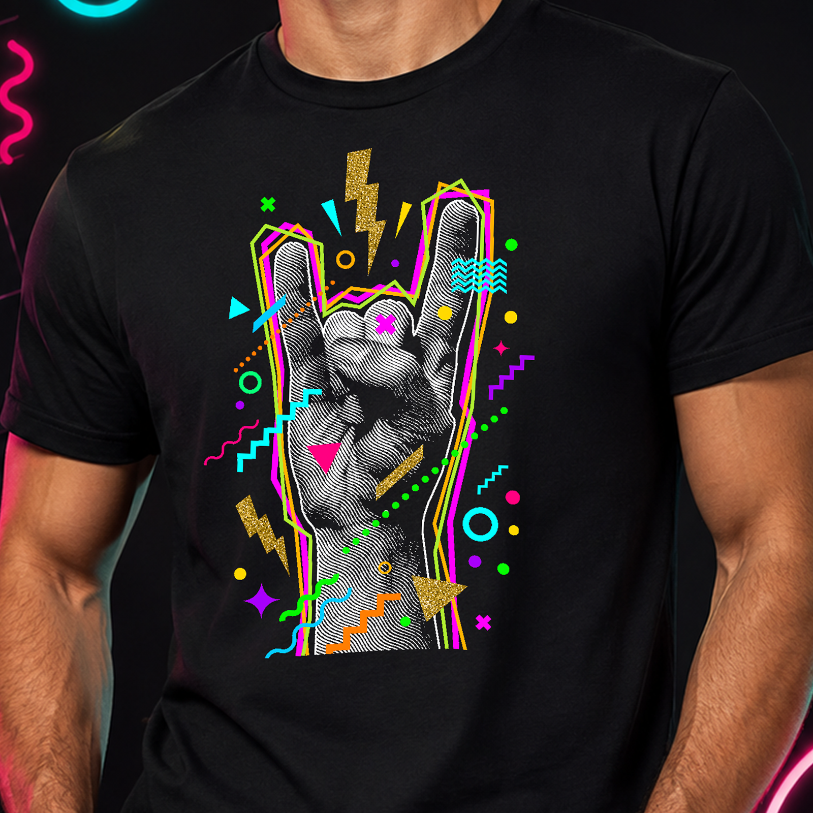 80s Party Rock Horns - DTF Transfer