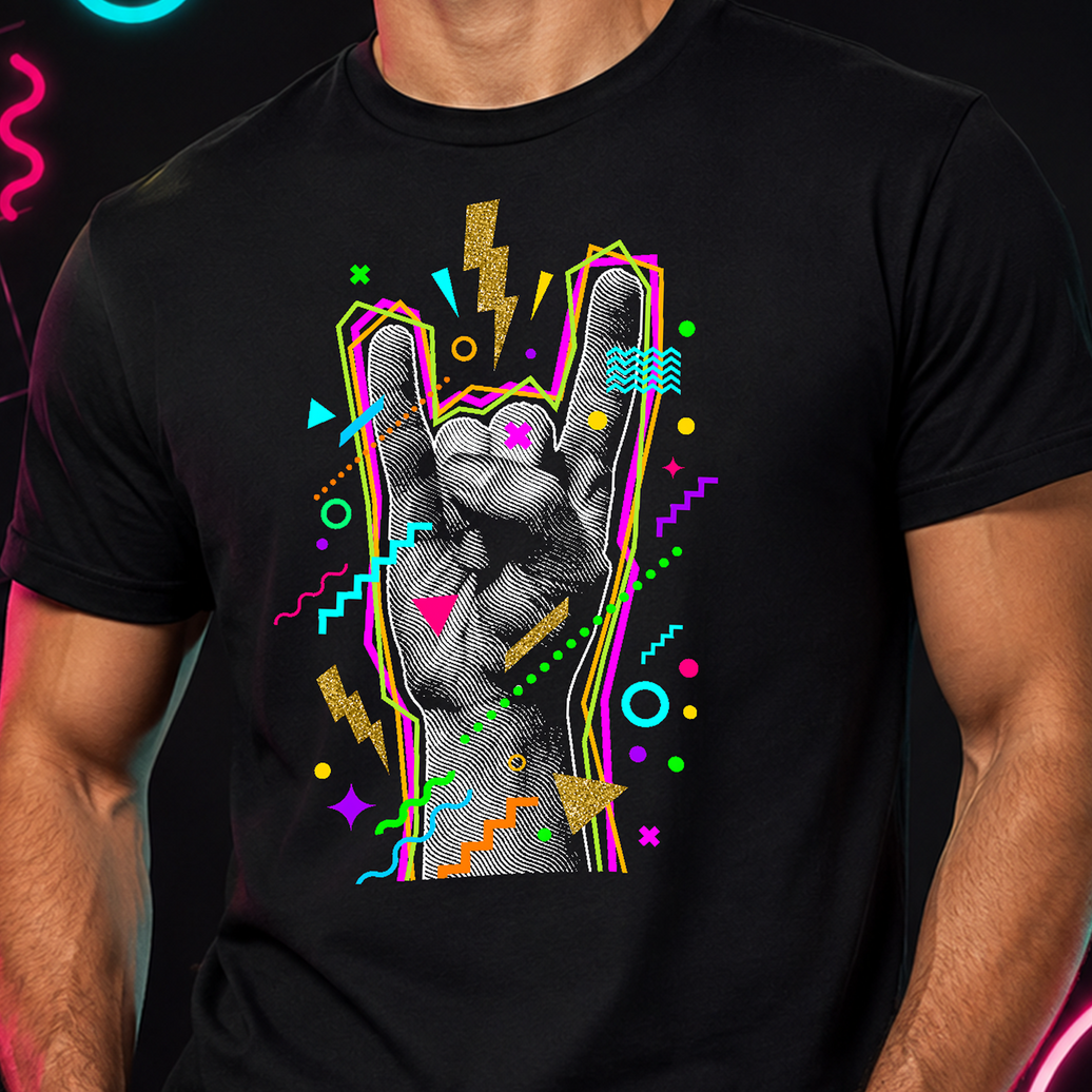 80s Party Rock Horns - DTF Transfer