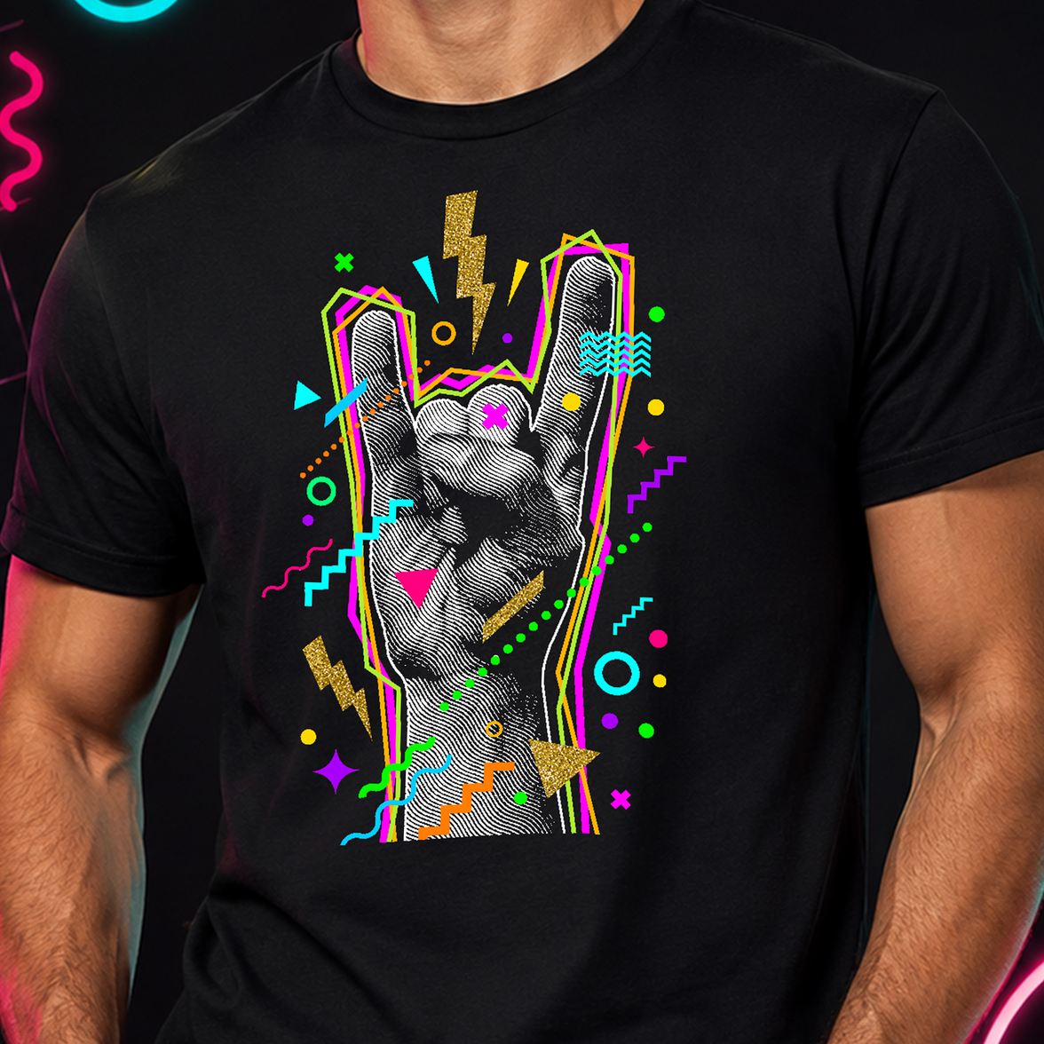 80s Party Rock Horns - DTF Transfer