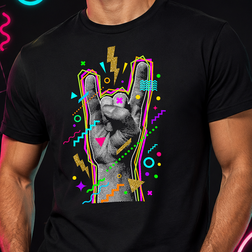 80s Party Rock Horns - DTF Transfer