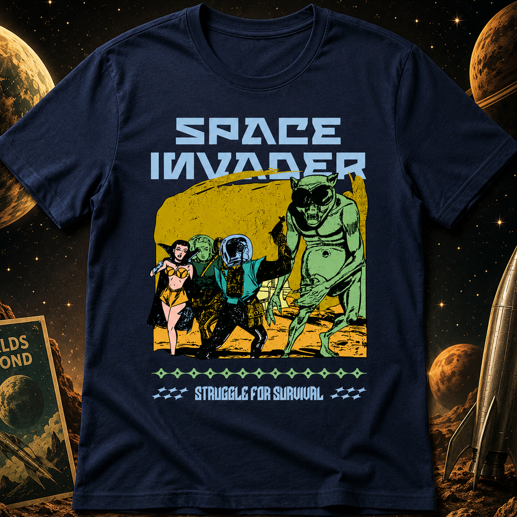 Retro Space Invader - DTF Transfer