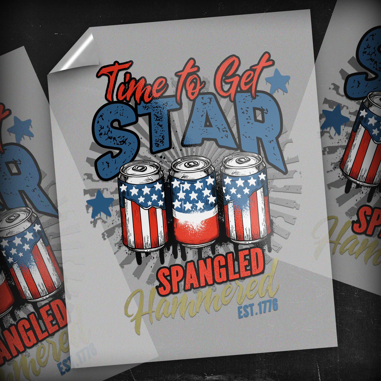 Star-Spangled Hammered - DTF Transfer