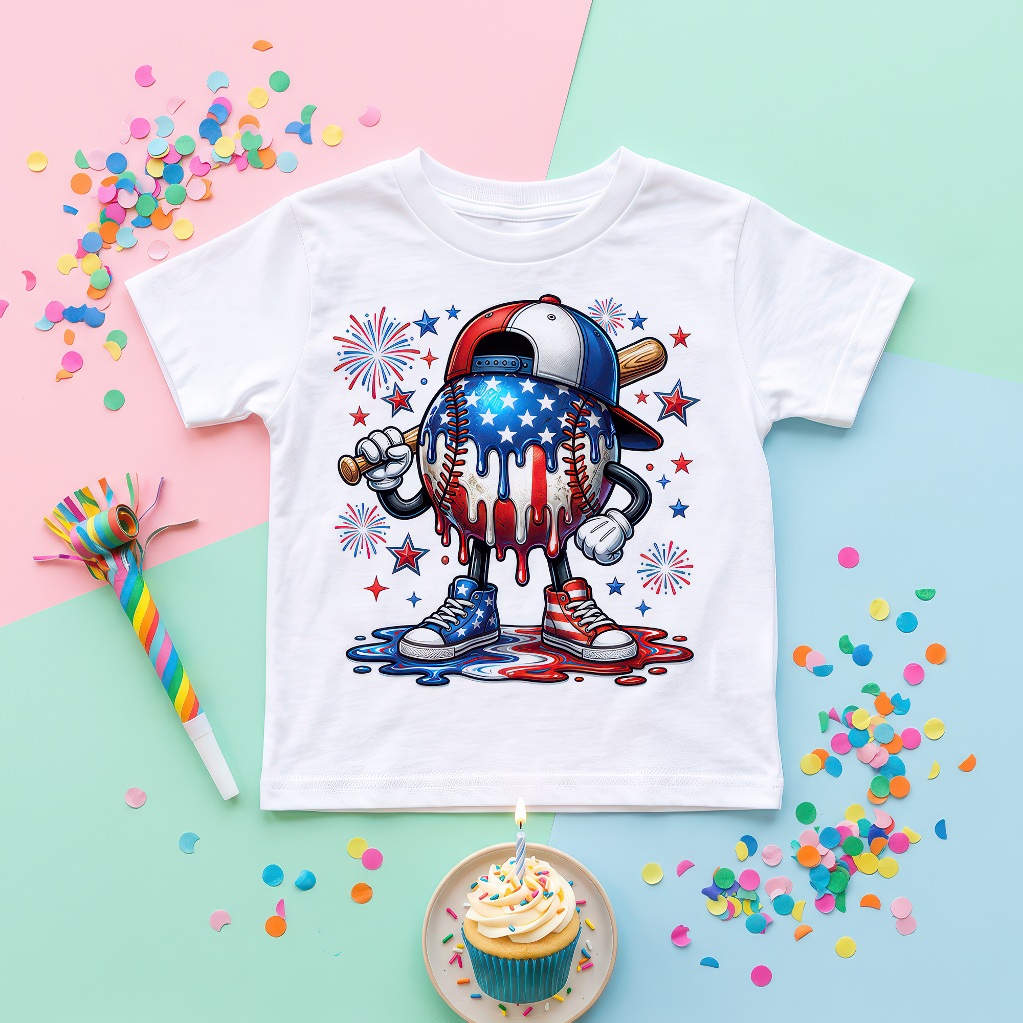 USA Baseball Drip - DTF Transfer