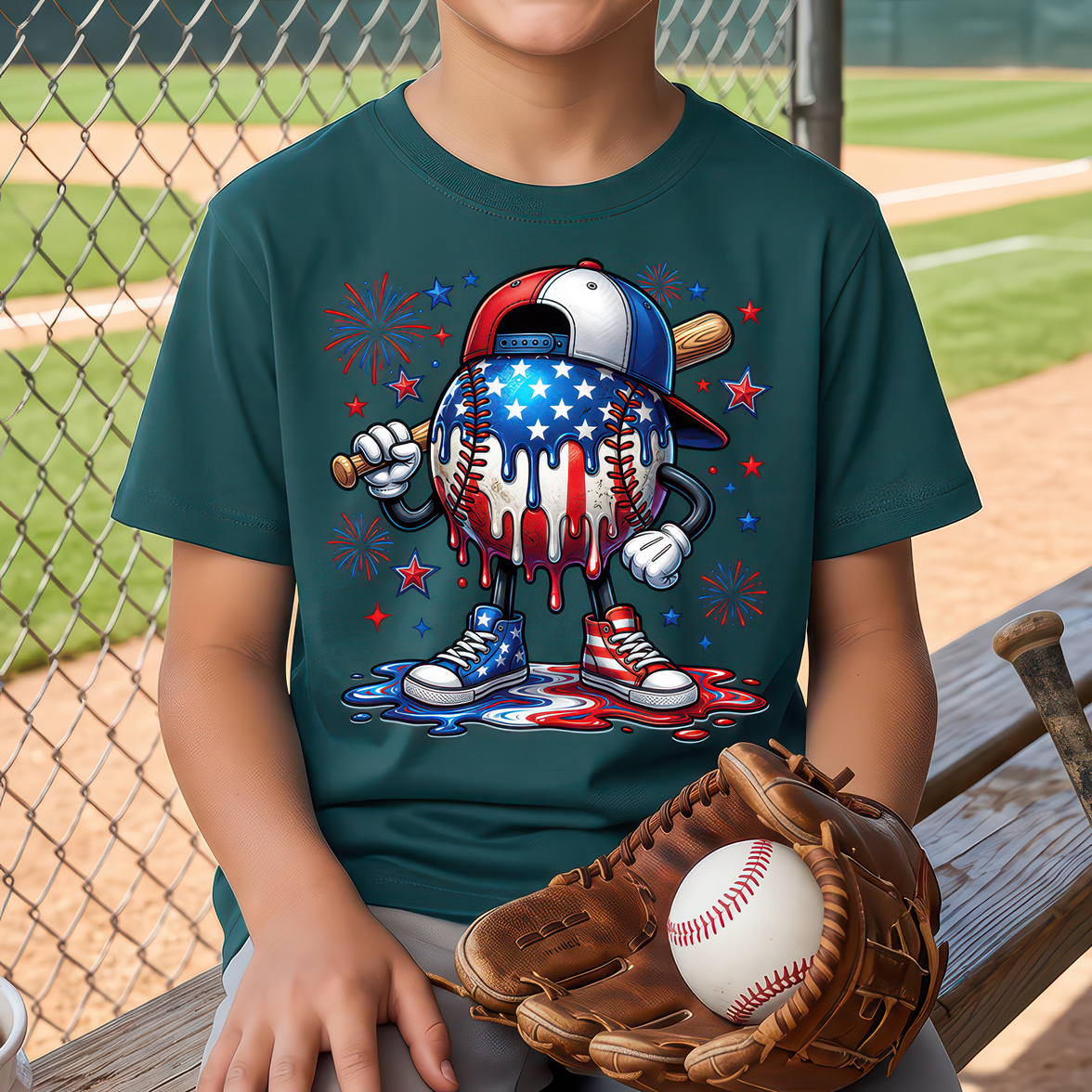 USA Baseball Drip - DTF Transfer