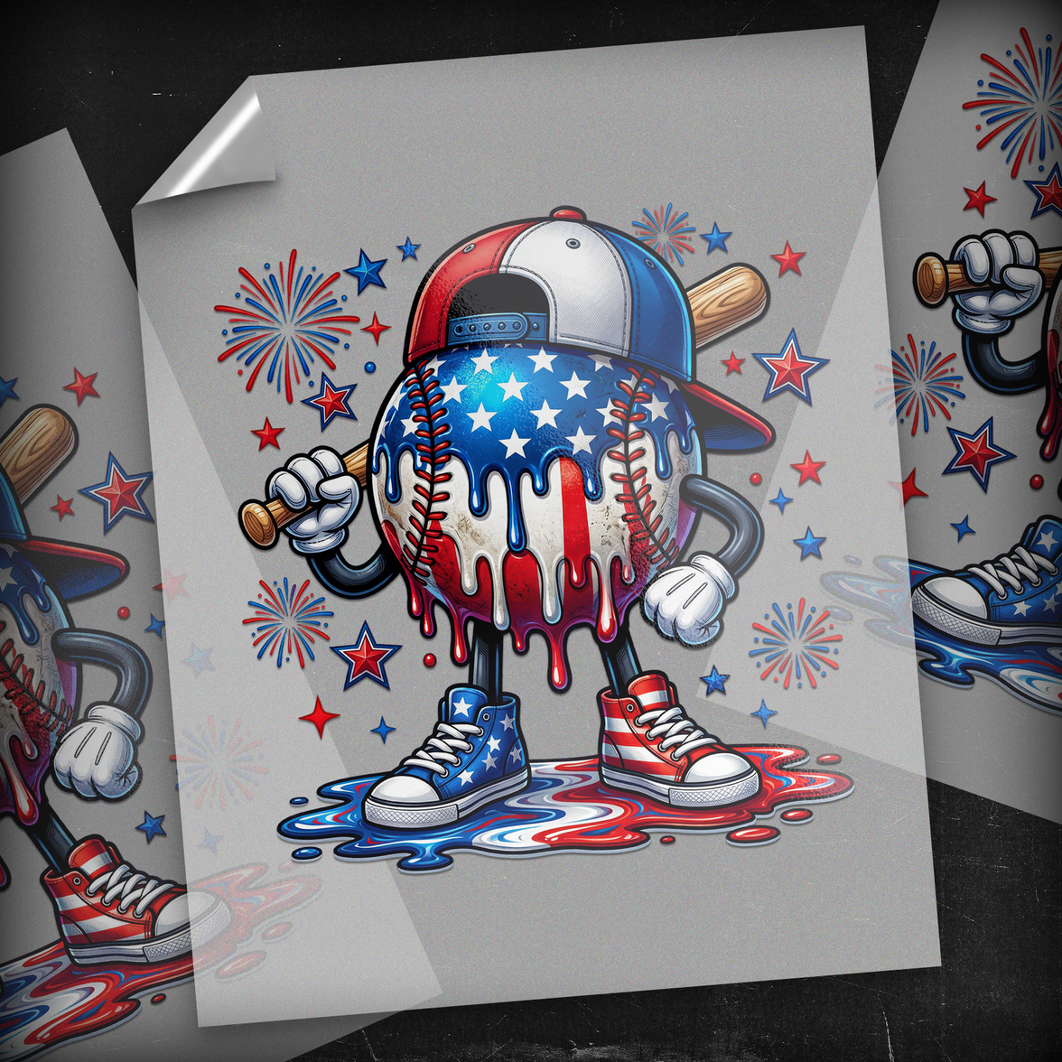 USA Baseball Drip - DTF Transfer