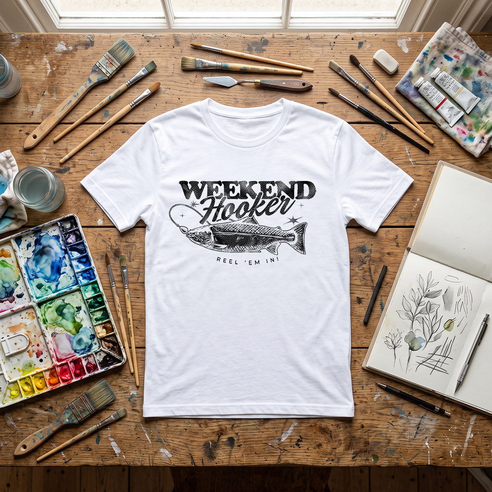 Weekend Hooker Reel 'Em In Fish - DTF Transfer