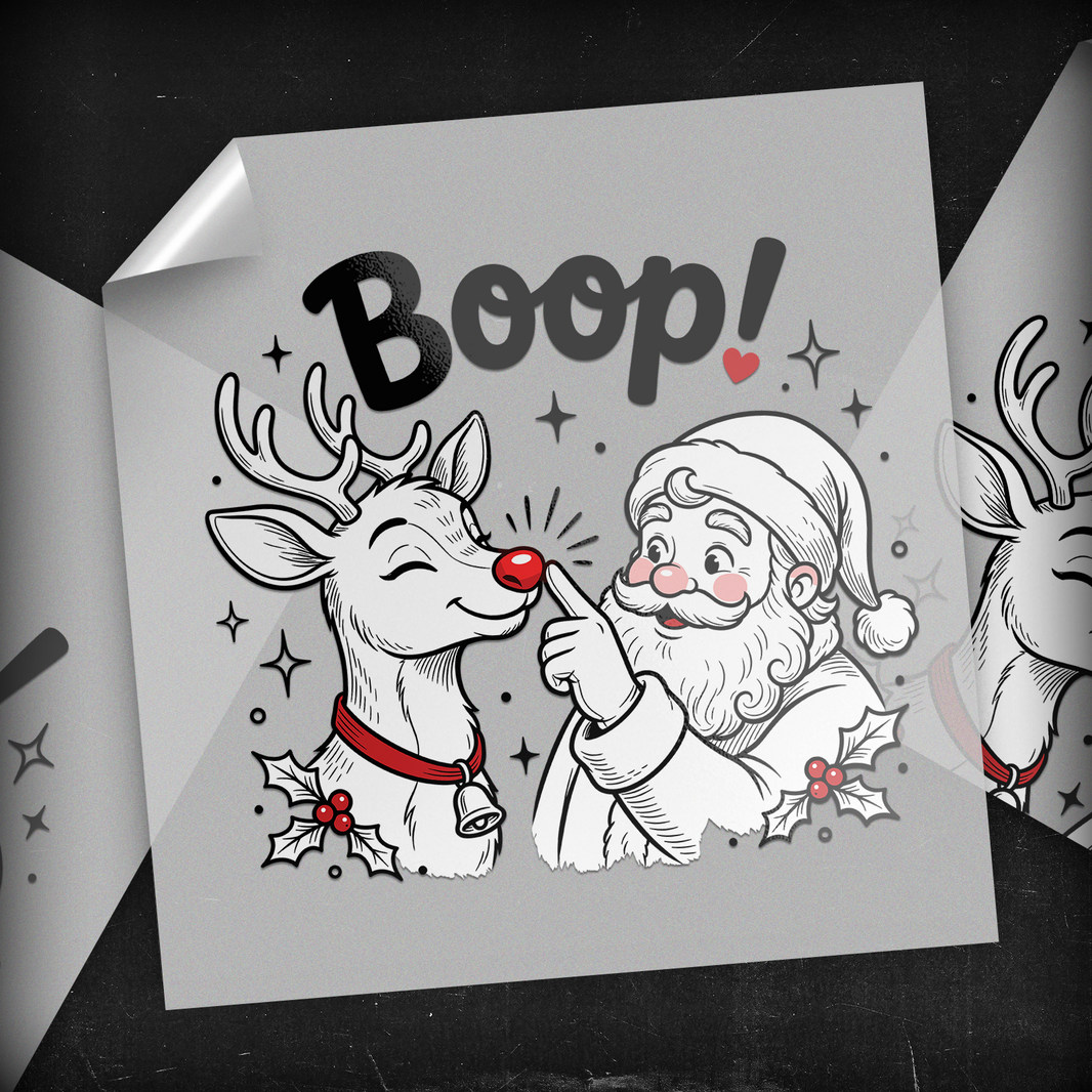 Boop! Santa and Reindeer - DTF Transfer