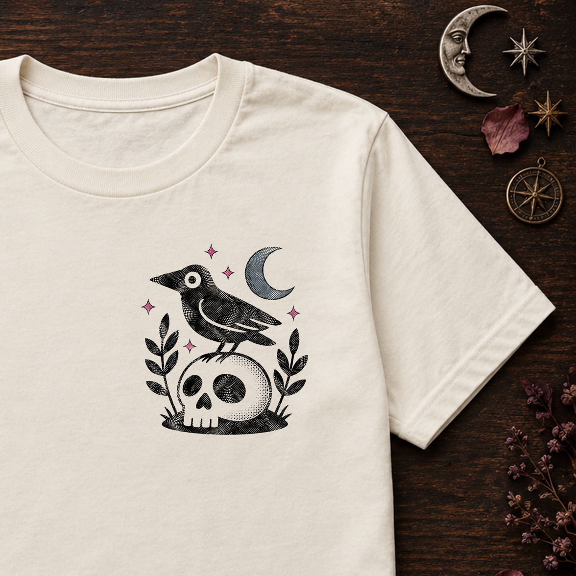 Crow On Skull - DTF Transfer