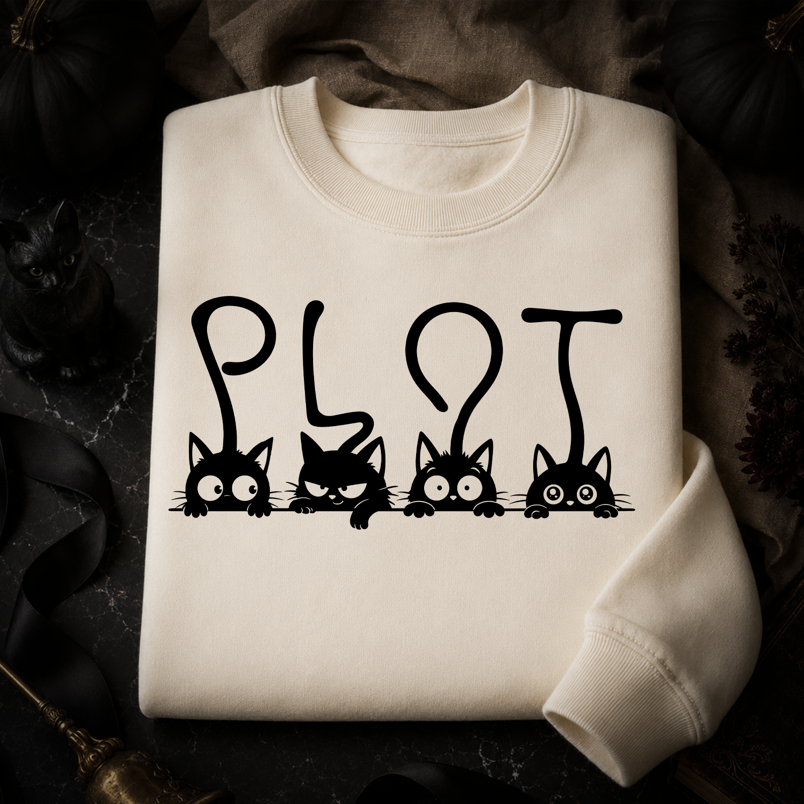 Black Cats Plotting - DTF Transfer