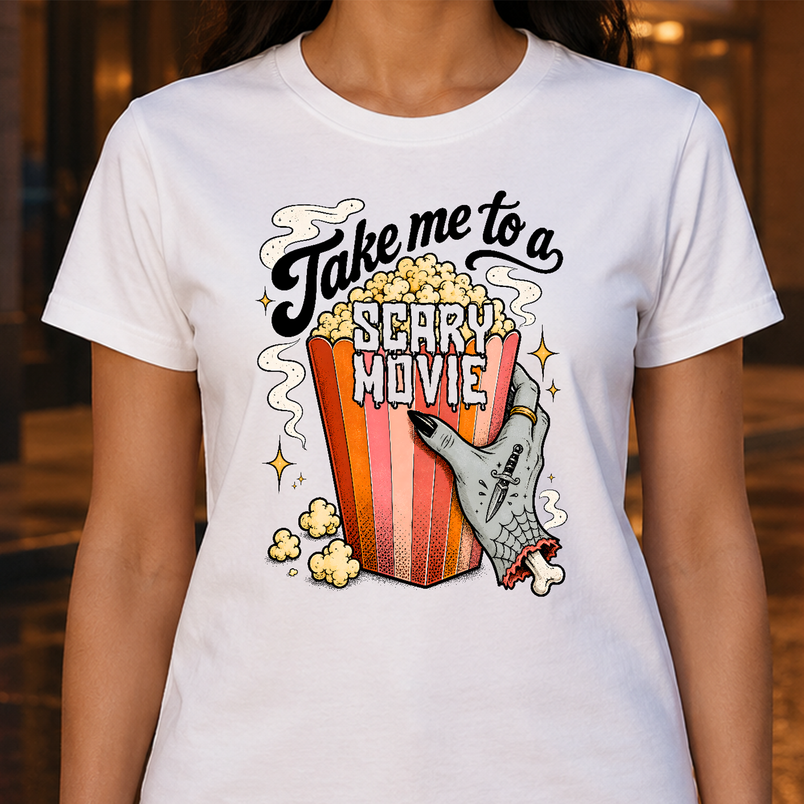 Take Me to a Scary Movie - DTF Transfer