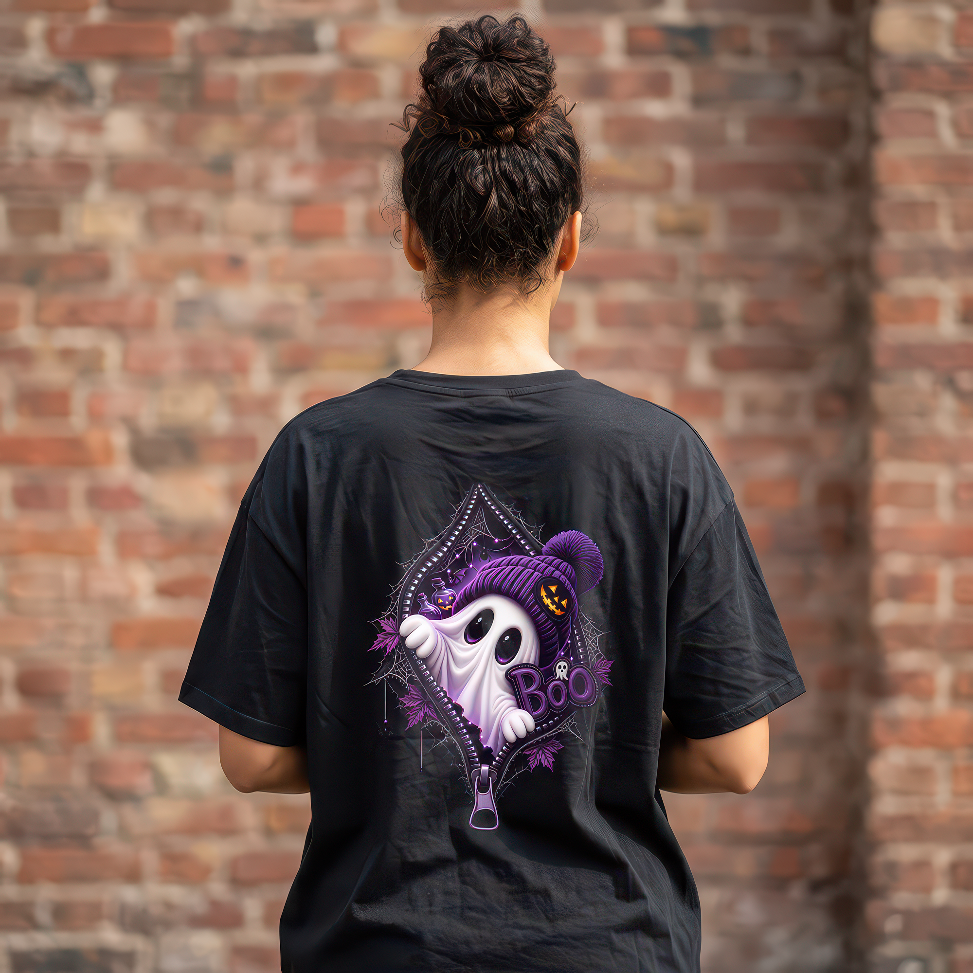 Zipper Ghost Boo Halloween - DTF Transfer