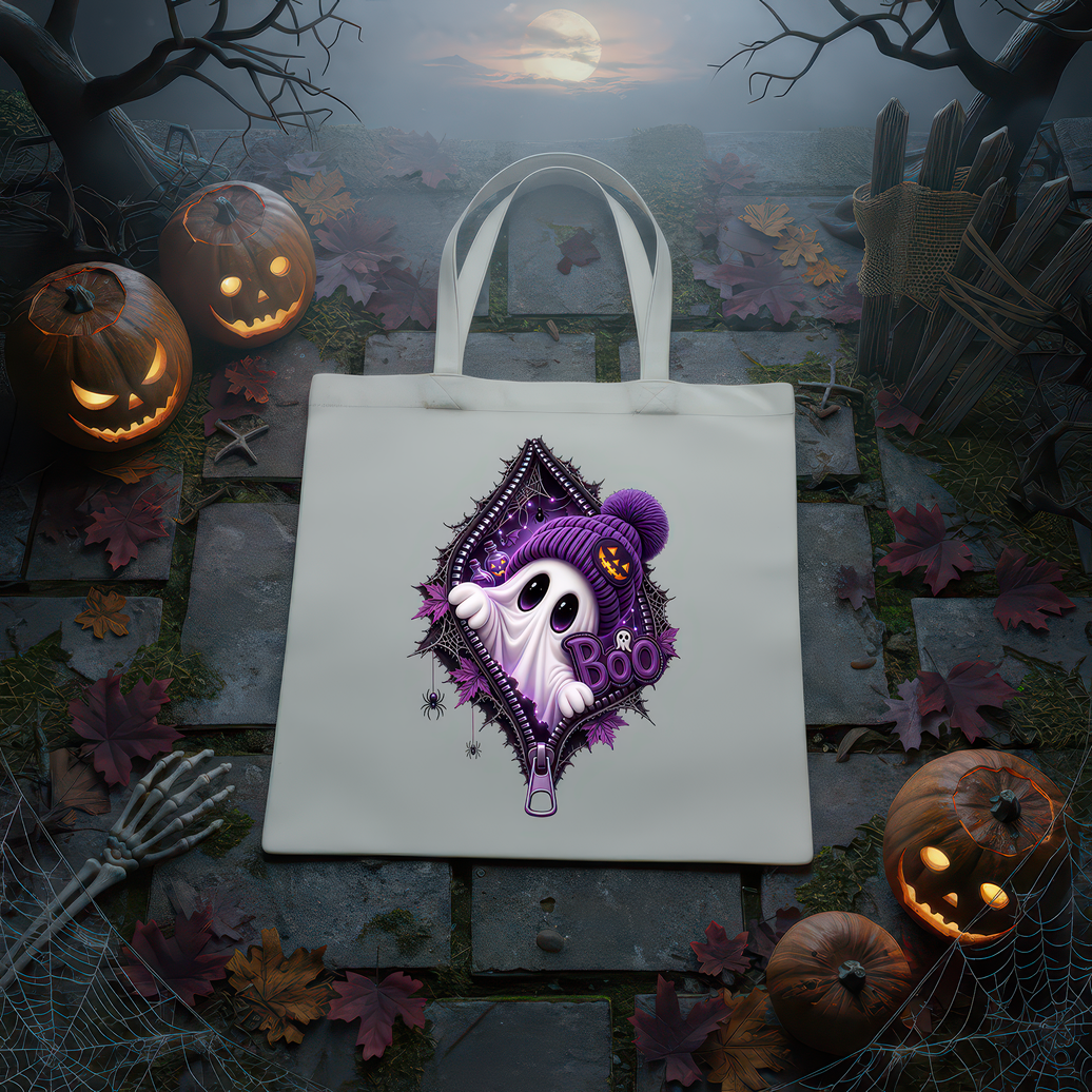Zipper Ghost Boo Halloween - DTF Transfer